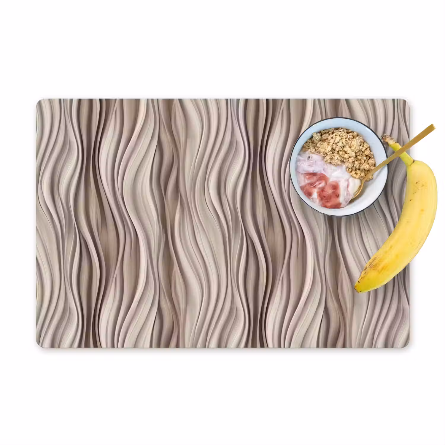 Golven - 3D - Crème Placemat vinyl groot 368 -zzzproduct_Kitchenyeah-website