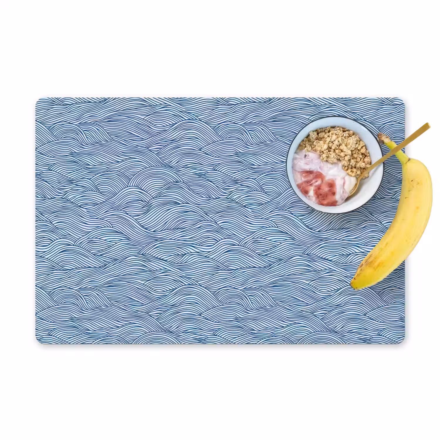 Golven - Ritmisch - Blauw Placemat vinyl groot 368 -zzzproduct_Kitchenyeah-website