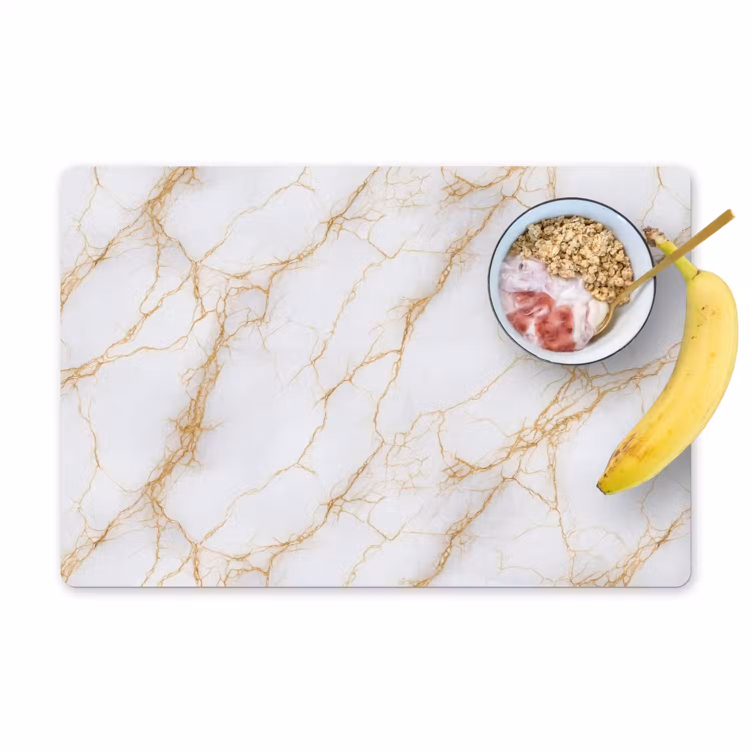 Wit - Goud - Marmer - Aders Placemat vinyl groot 368 -zzzproduct_Kitchenyeah-website