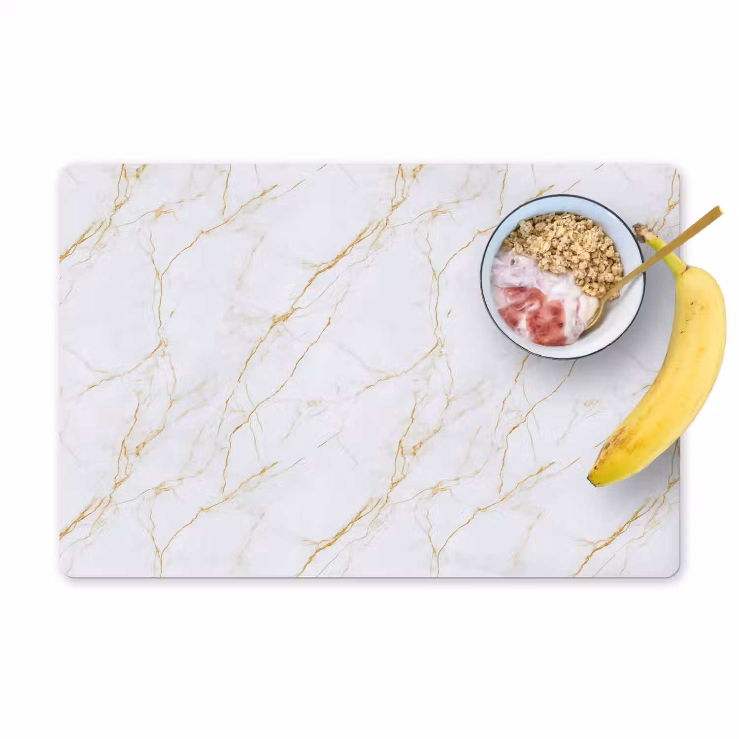 Wit - Marmer - Goud - Luxueus Placemat vinyl groot 368 -zzzproduct_Kitchenyeah-website