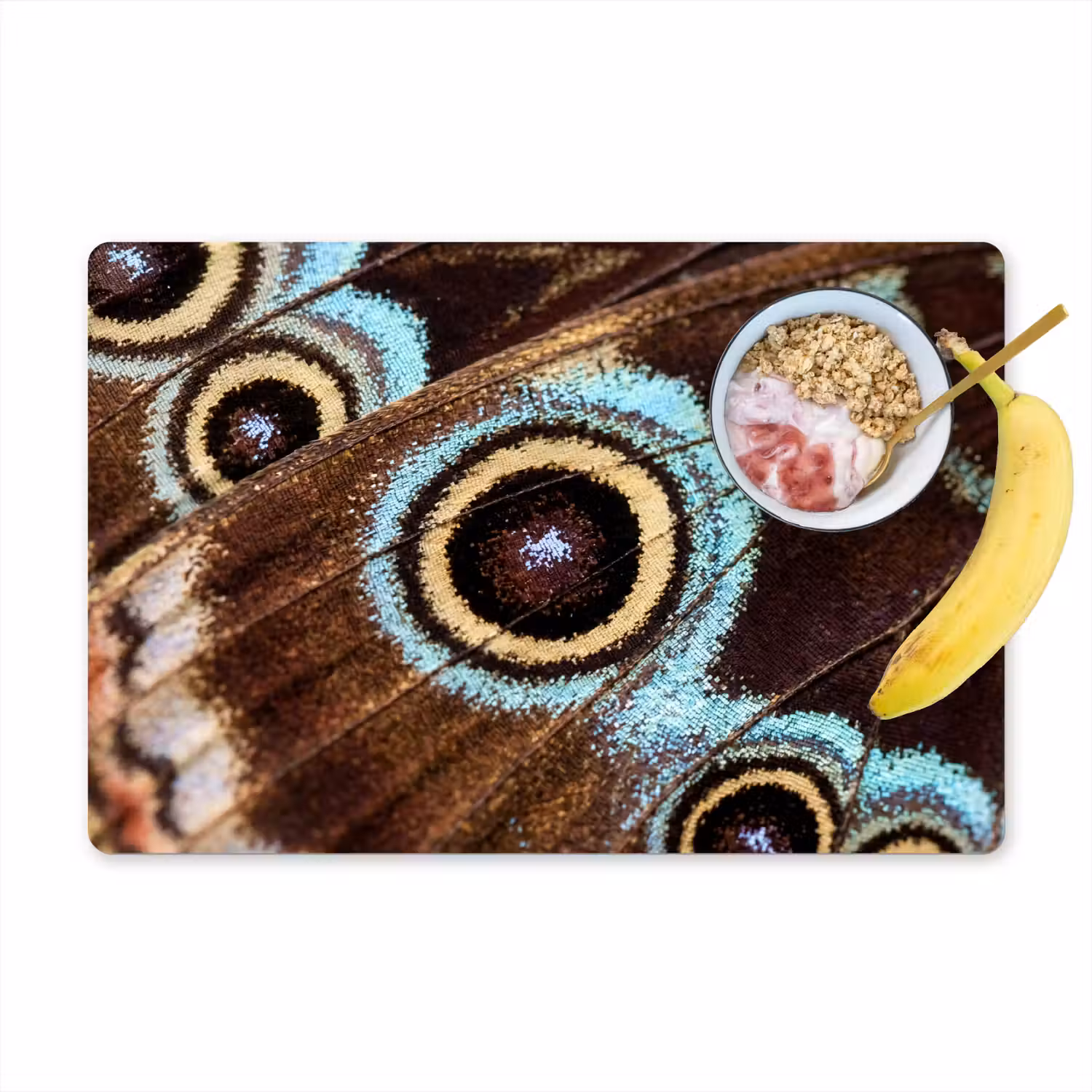 Vleugels - Vlinder - Blauw Placemat vinyl groot -zzzproduct_Kitchenyeah-website