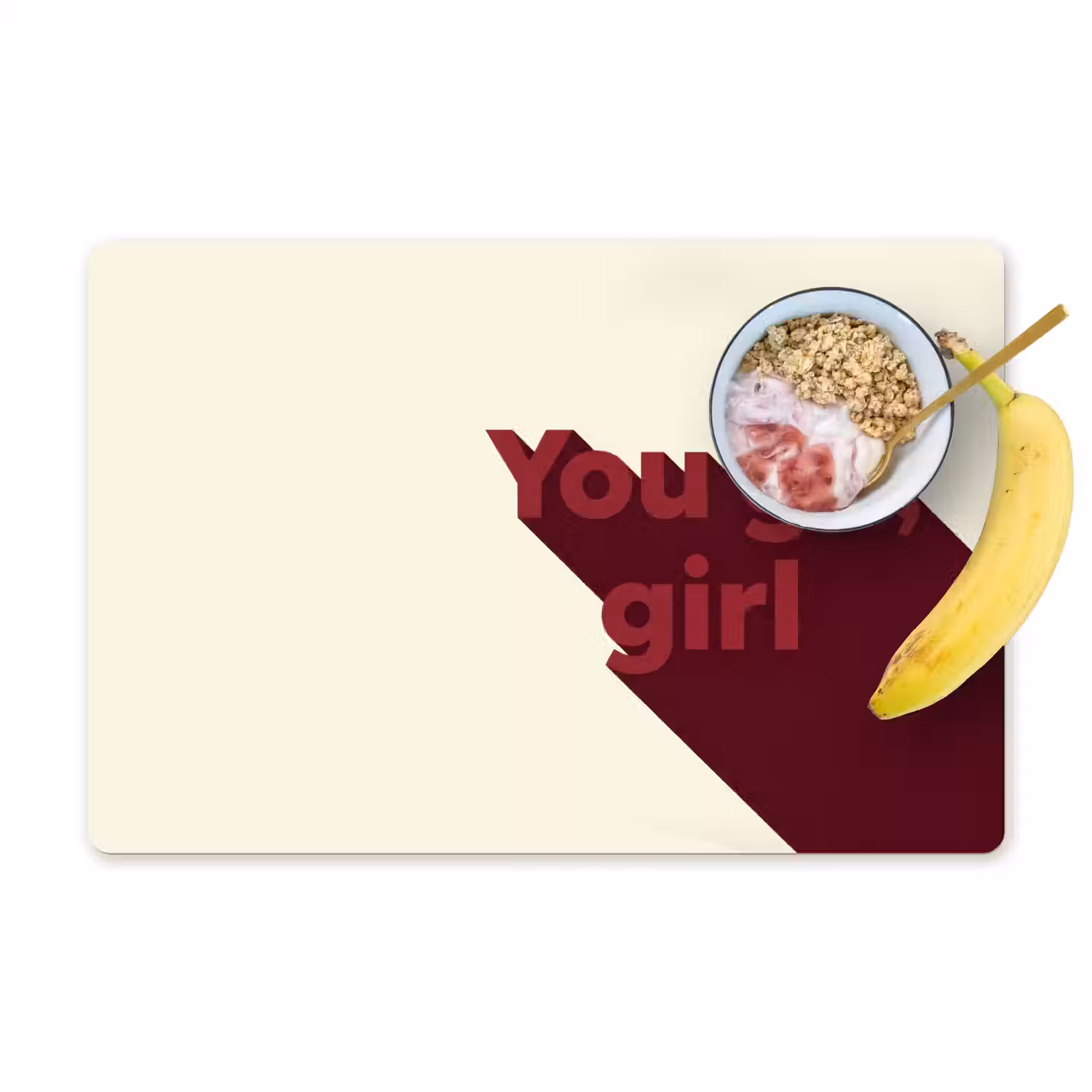 you go girl - 3D - Rood Placemat vinyl groot -zzzproduct_Kitchenyeah-website