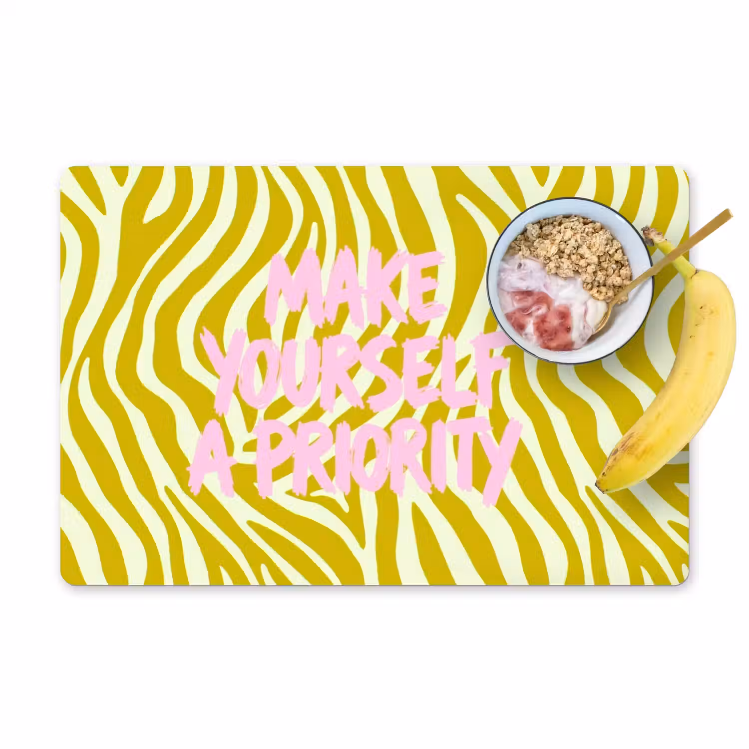 Zebraprint - Priority - Roze Placemat vinyl groot -zzzproduct_Kitchenyeah-website