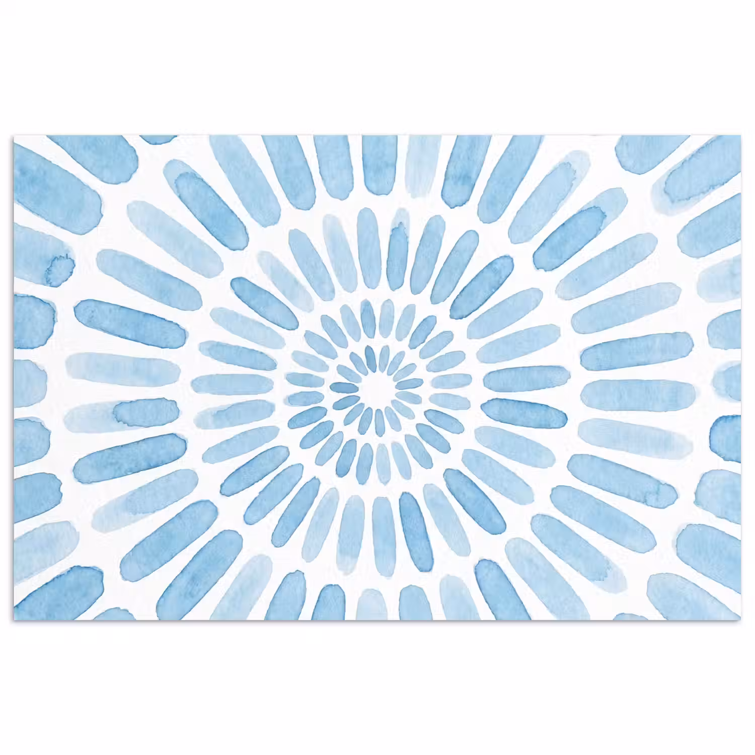 Abstract - Vormen - Kunst - Aquarel - Blauw poster papier klein -3d