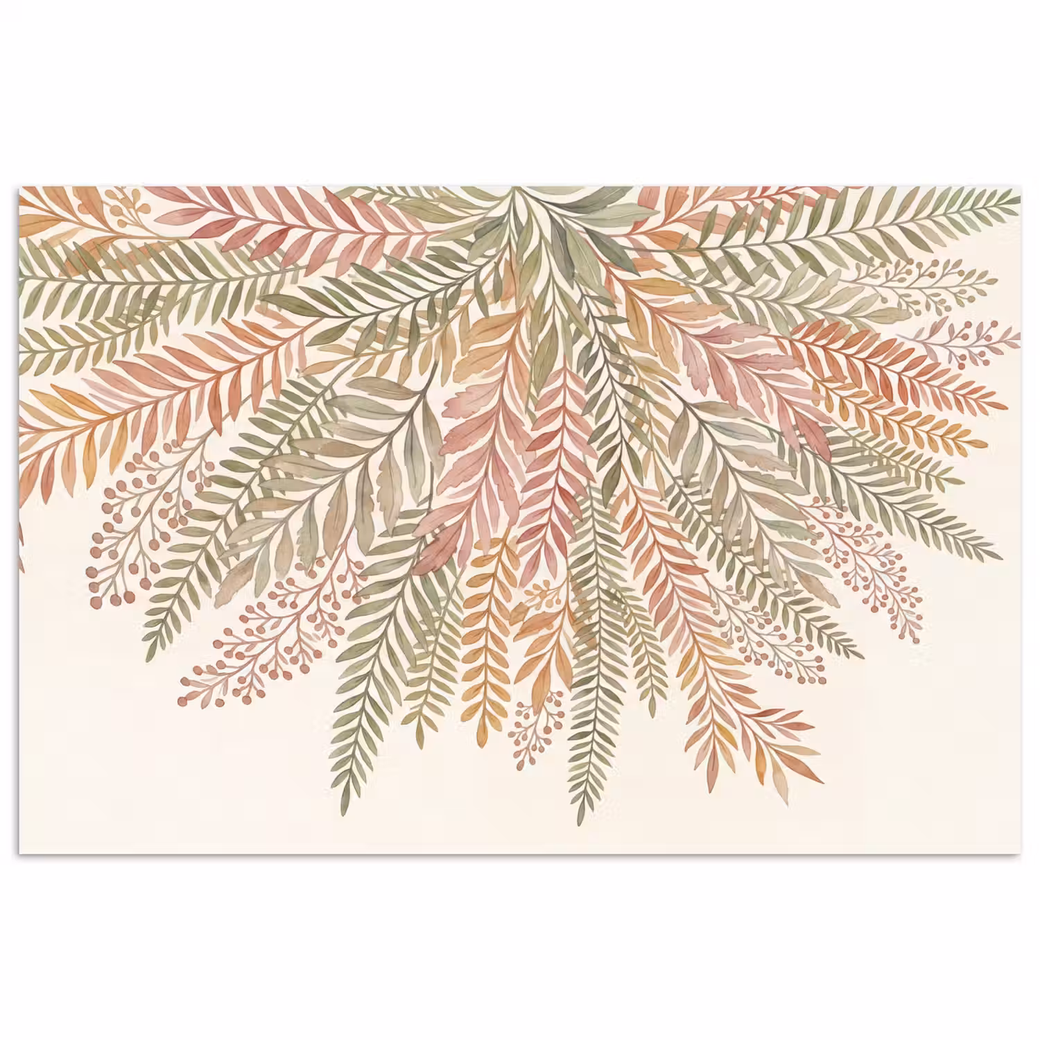 Botanisch - Aquarel - Kleurrijk poster papier klein -3d