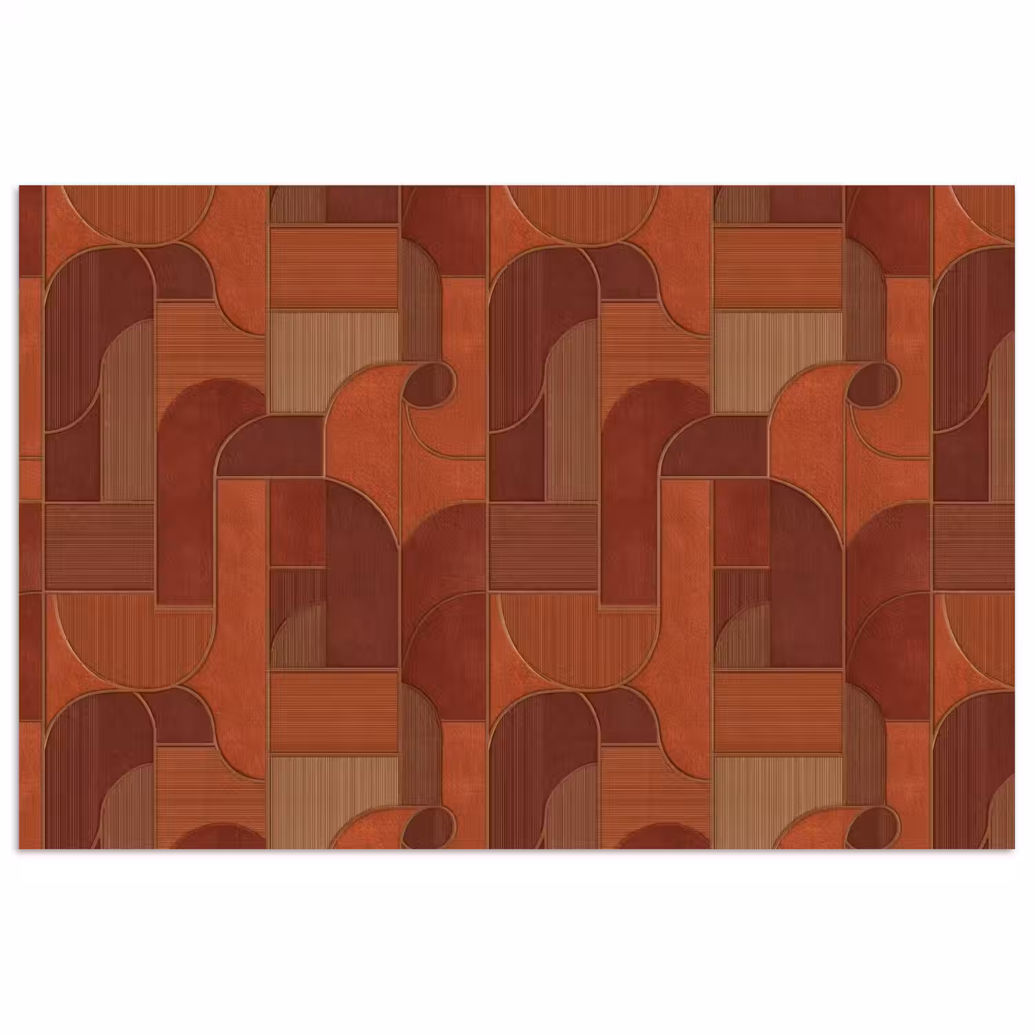 Geometrisch - Abstract - Textuur - Bruin poster papier klein 62 -3d
