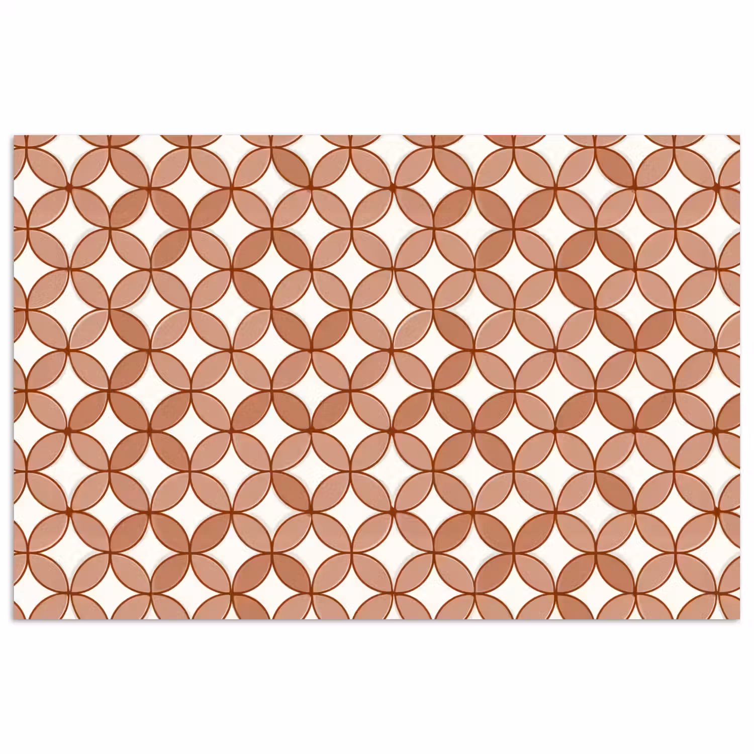 Geometrisch - Cirkels - Modern - Terracotta poster papier klein 62 -3d