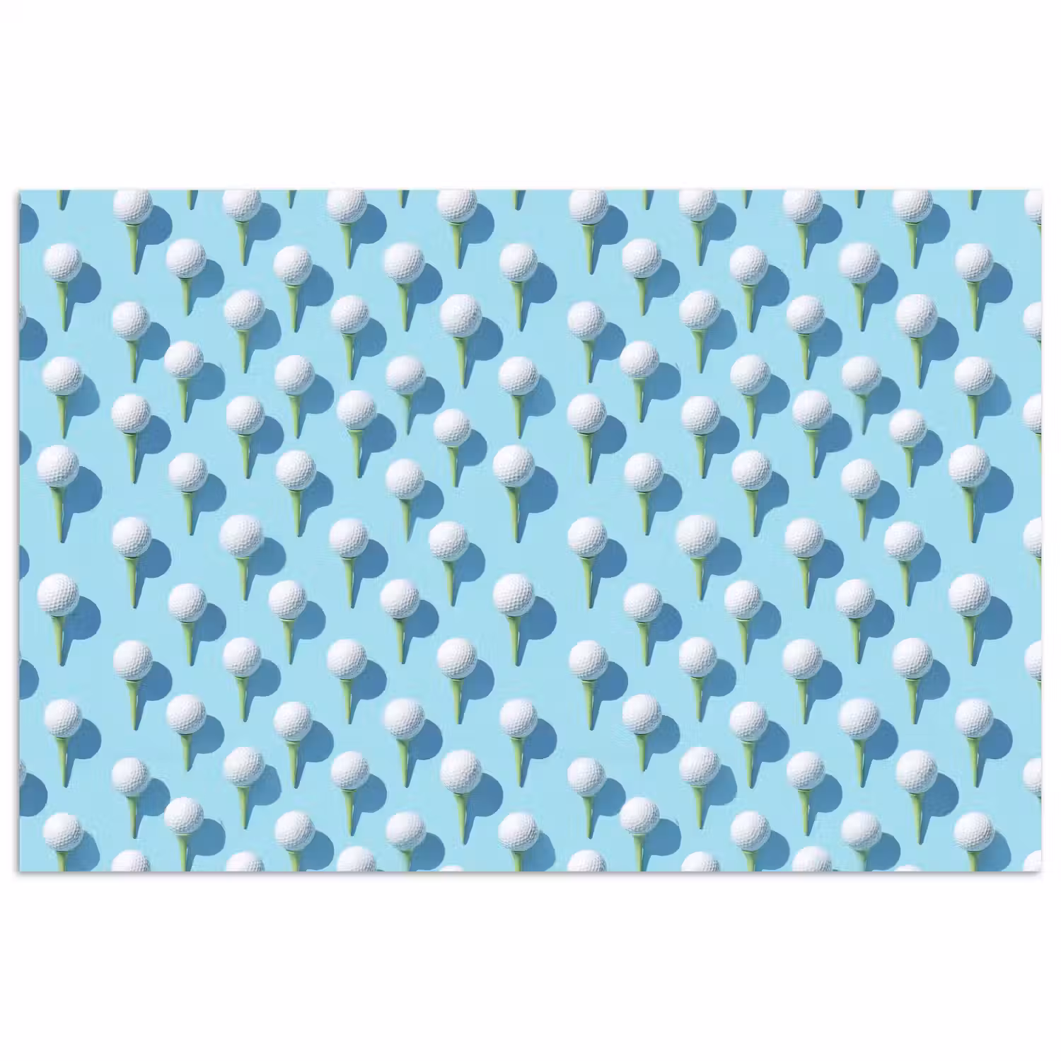 Golf - Ballen - Blauw poster papier klein 62 -3d