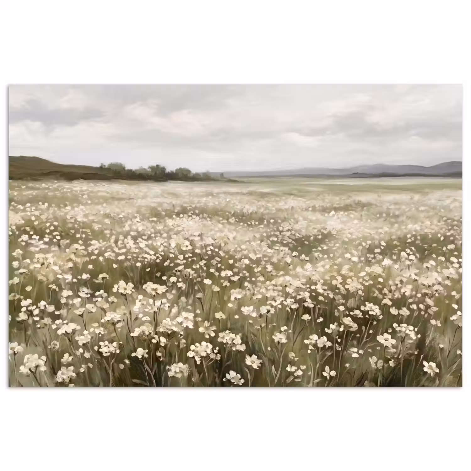 Illustratie - Landschap - Wit poster papier klein -3d