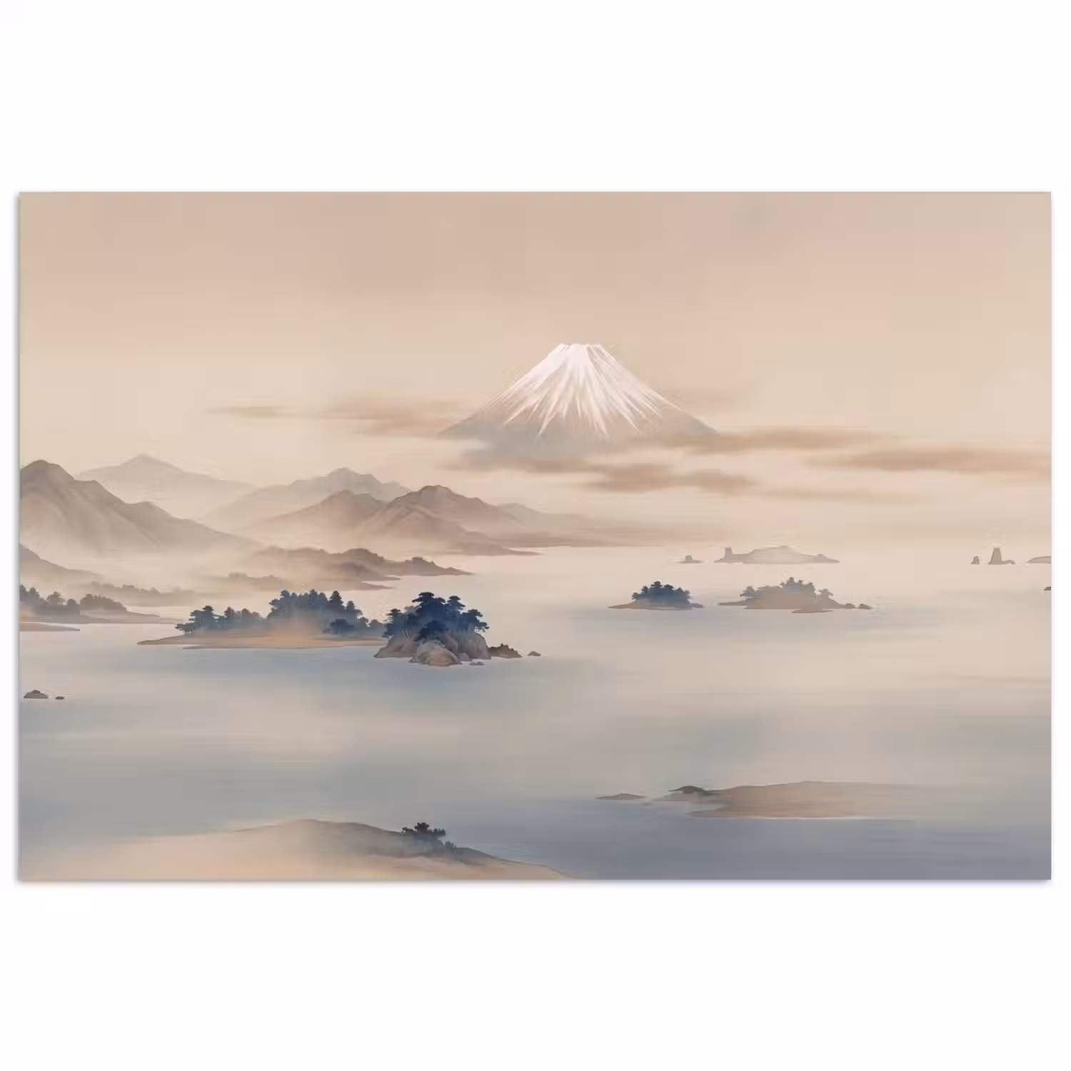 Japans - Landschap - Beige poster papier klein -3d
