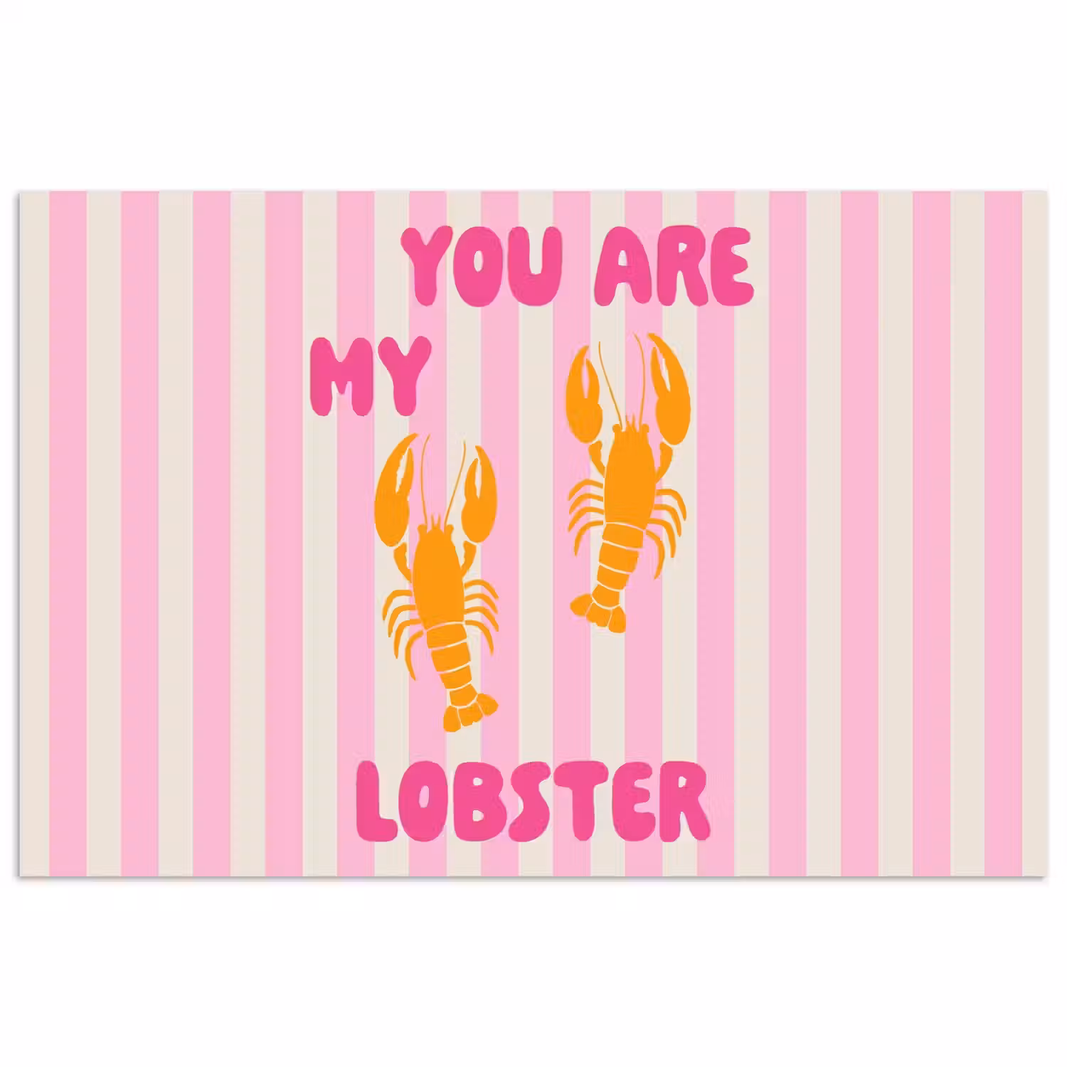 Lobster - Love - Valentijn poster papier klein -3d