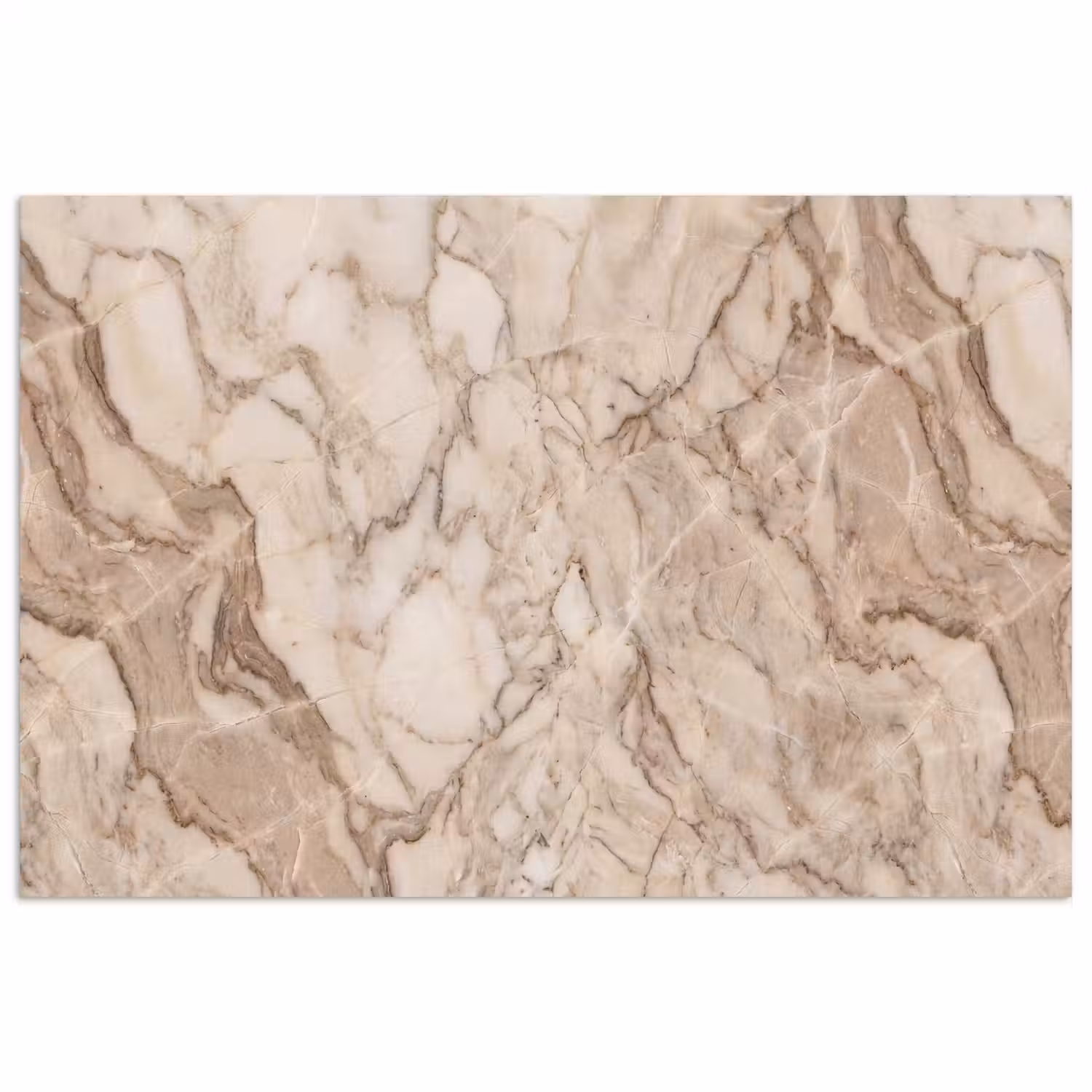Marmer - Aderen - Textuur - Beige - Modern poster papier klein -3d