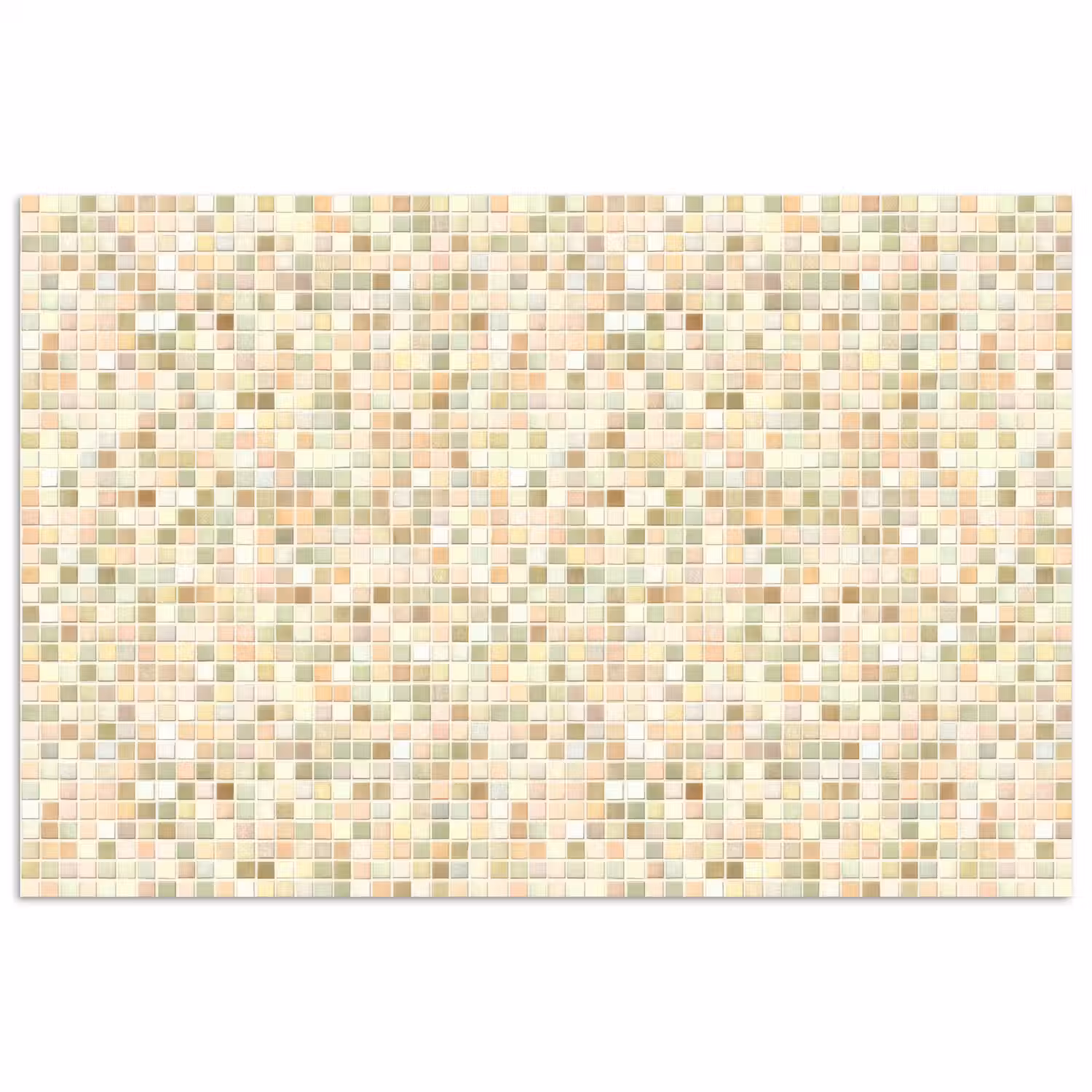 Mozaïek - Patroon - Beige poster papier klein 62 -3d