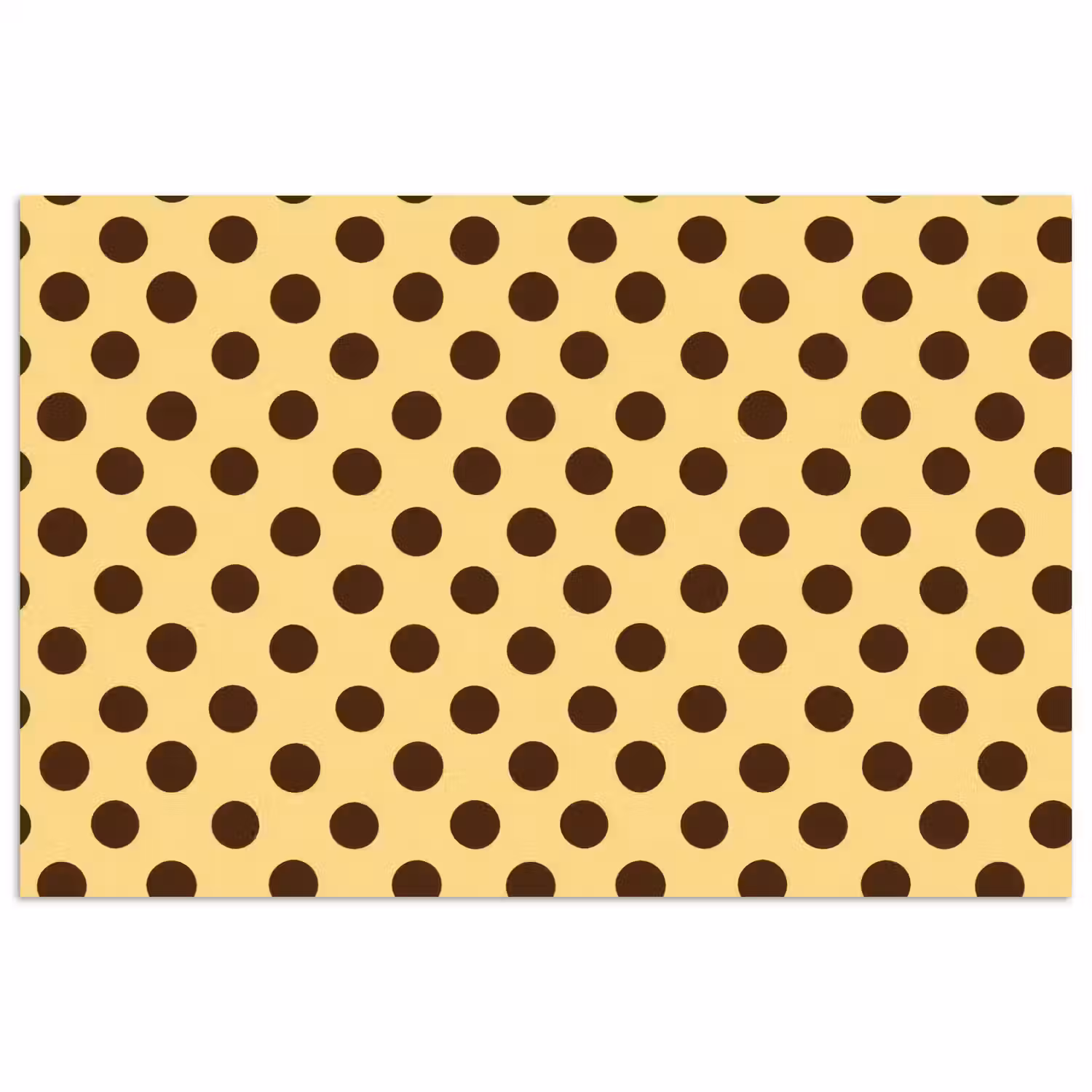 Polka Dot - Stippen - Retro - Geel - Bruin poster papier klein 62 -3d