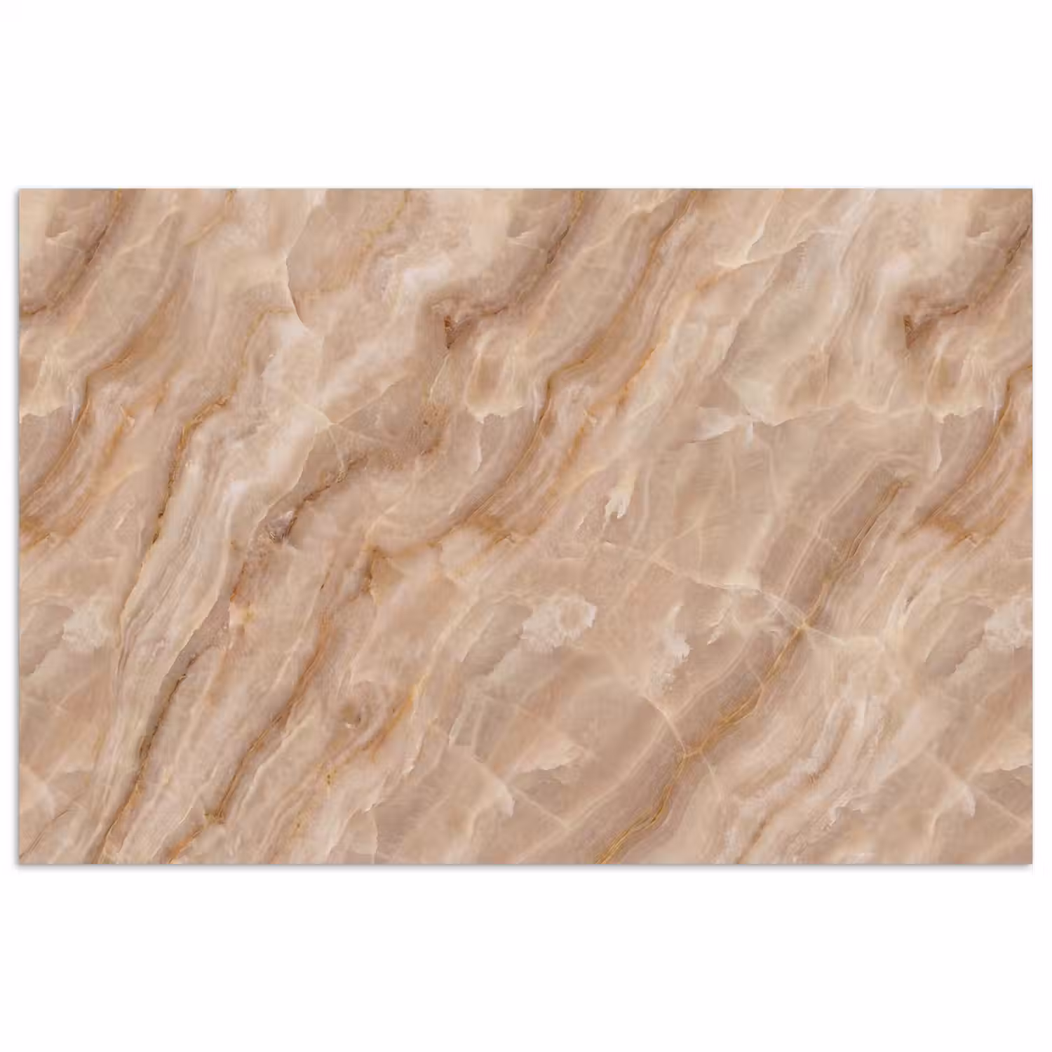 Steen - Ader - Natuur - Modern - Beige poster papier klein -3d