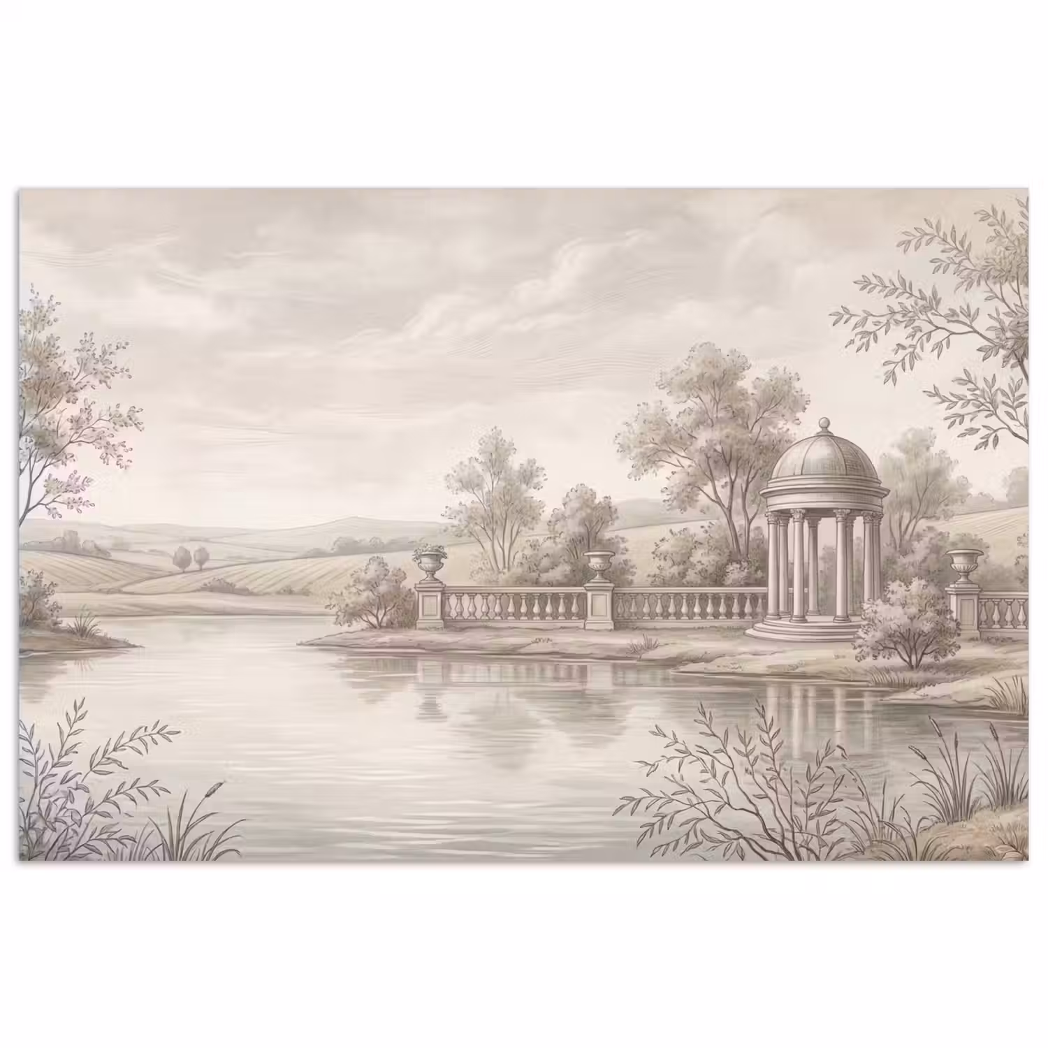 Terras - Water - Natuur - Landschap poster papier klein -3d