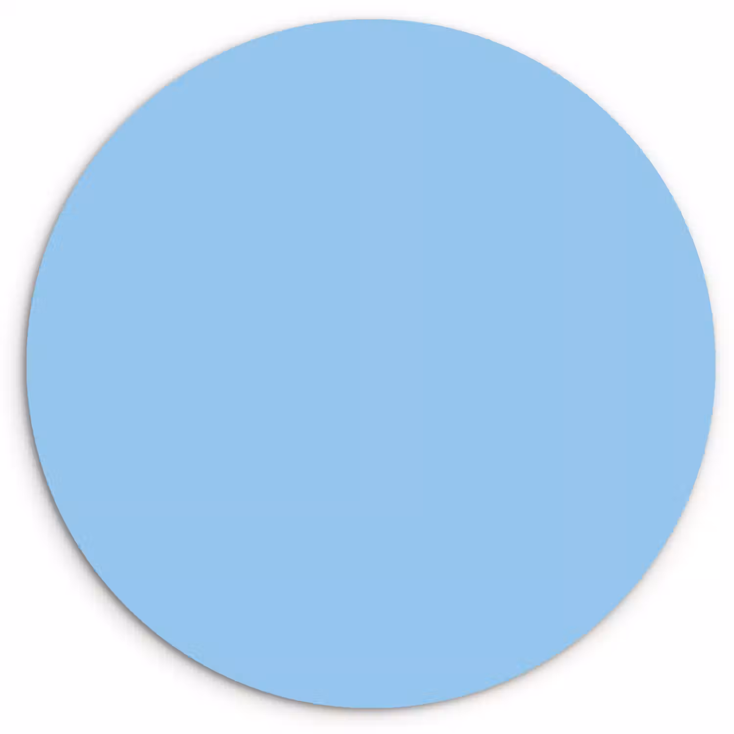 Baby - Blue - Blauw Wandcirkel kunststof plaat 5mm dik klein 188 -3d