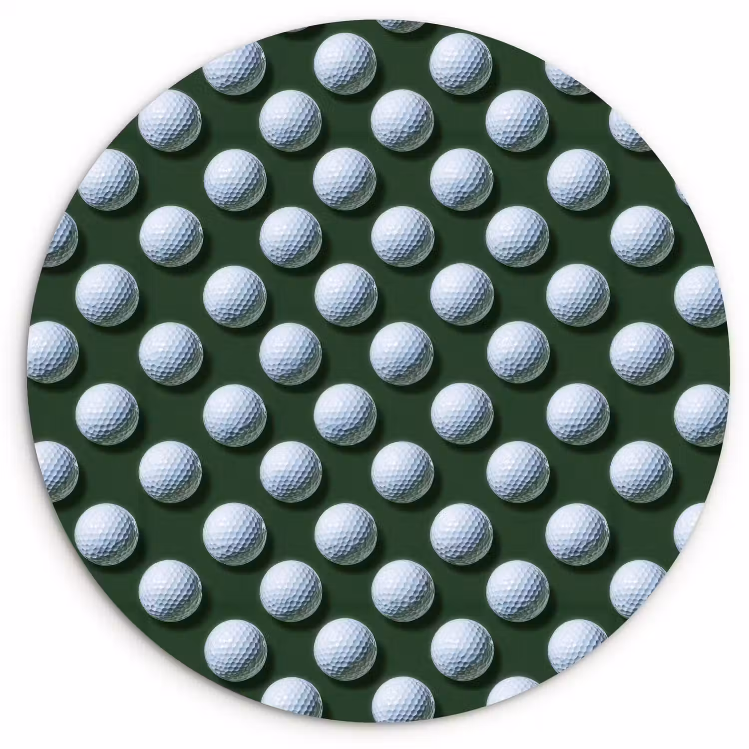 Ballen - Golf - Groen Wandcirkel kunststof plaat 5mm dik klein 188 -3d
