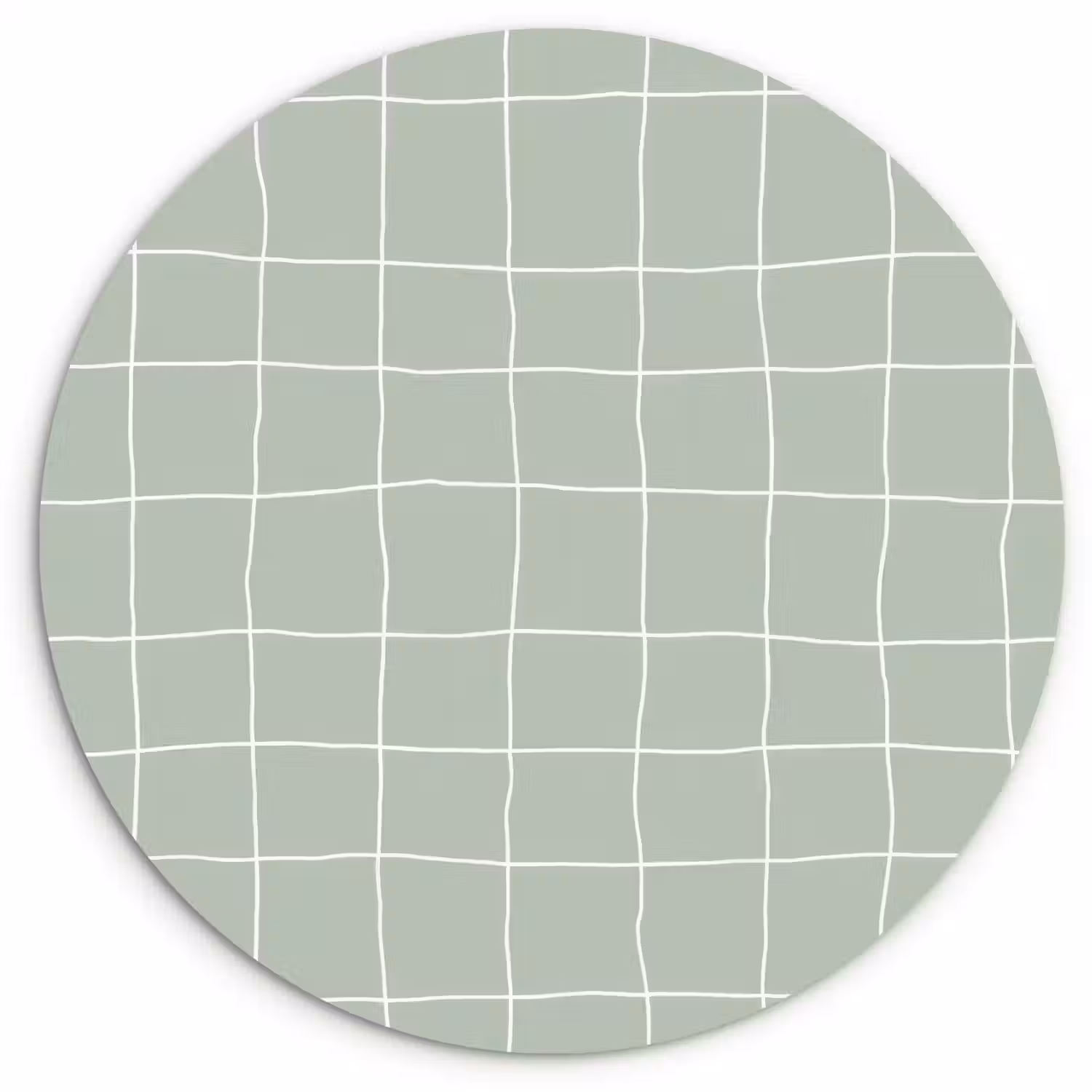 Ruitpatroon - Golvend - Groen Wandcirkel kunststof plaat 5mm dik klein 188 -3d