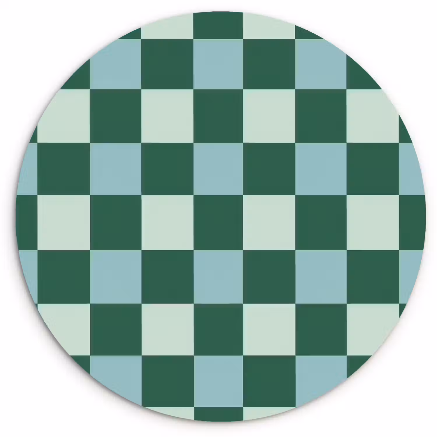 Schaakbord - Klassiek - Groen Wandcirkel kunststof plaat 5mm dik klein 188 -3d
