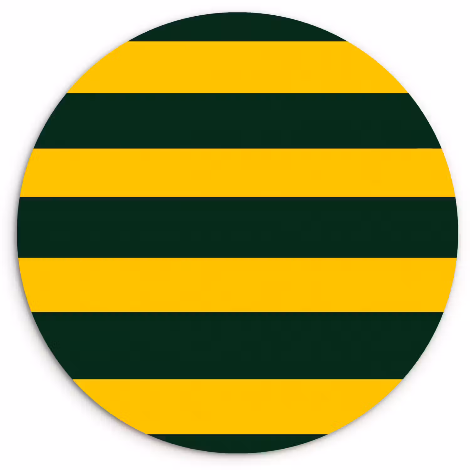 Klassiek - Strepen - Groen Wandcirkel kunststof plaat 5mm dik klein 188 -3d