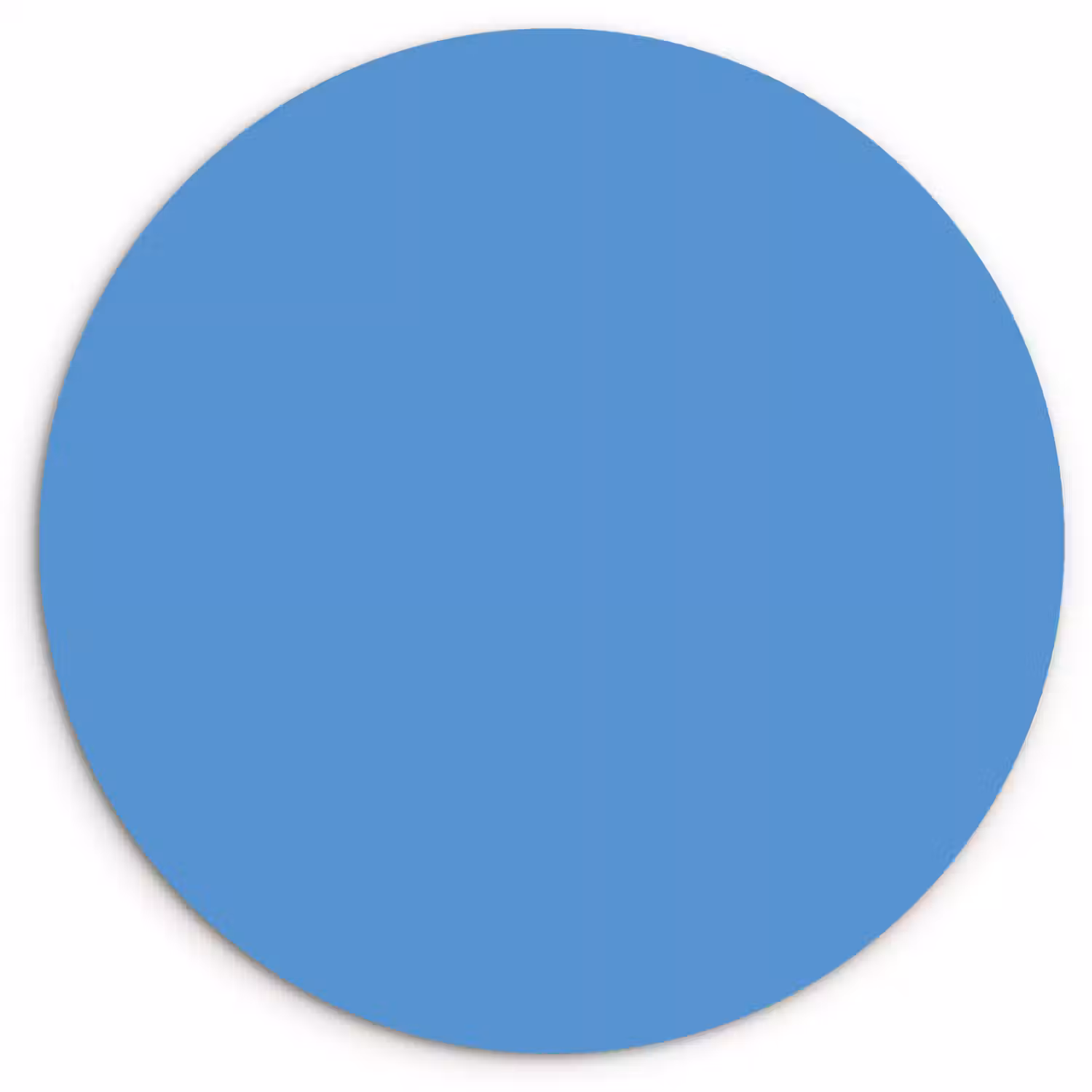 Cornflower - Blue - Blauw Wandcirkel kunststof plaat 5mm dik klein 188 -3d