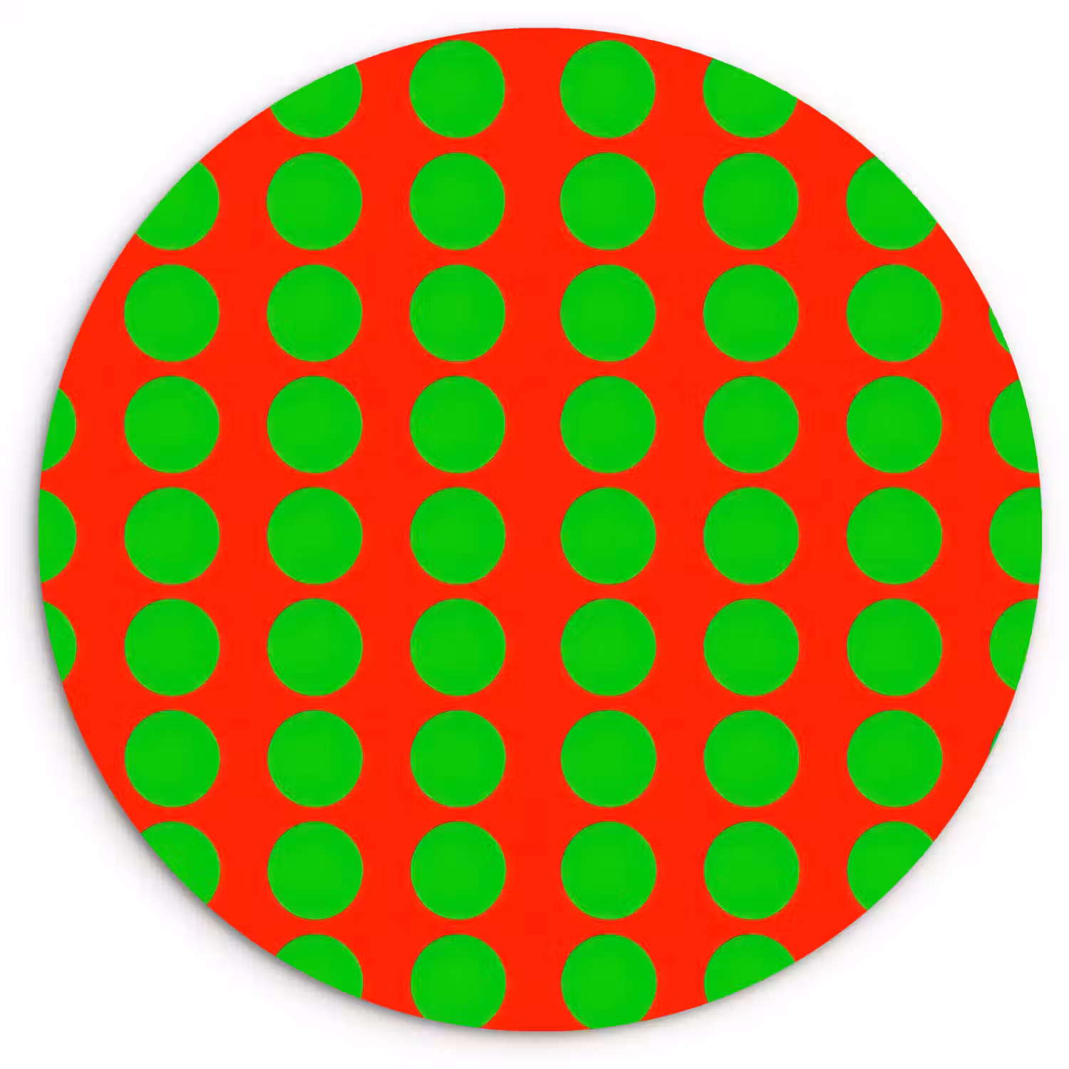 Stippen - Patroon - Groen Wandcirkel kunststof plaat 5mm dik klein 188 -3d
