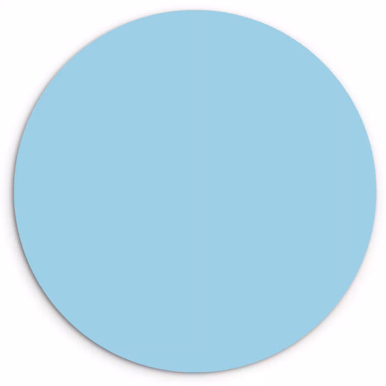 Ice - Blue - Blauw Wandcirkel kunststof plaat 5mm dik klein 188 -3d