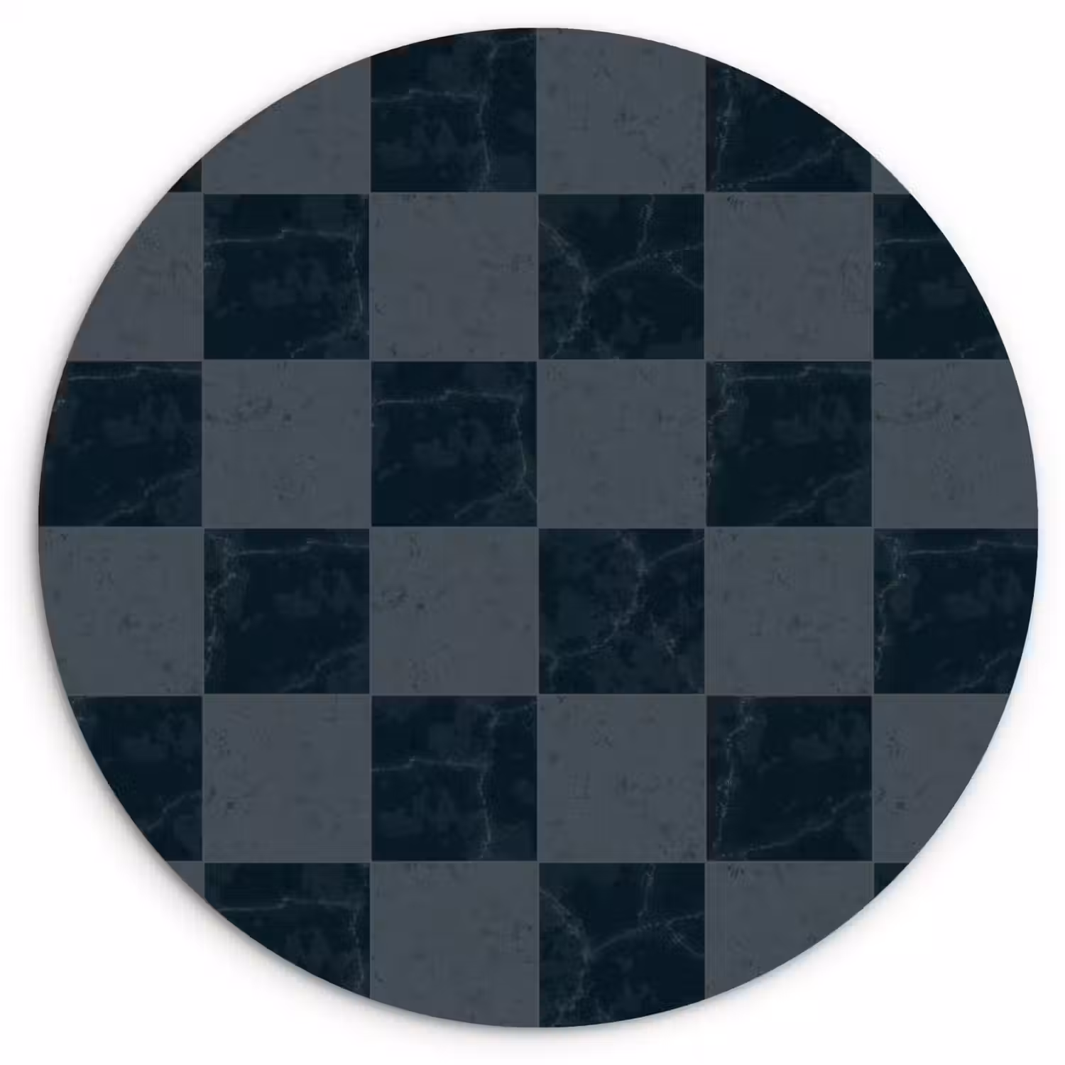 Marmer - Patroon - Antraciet Wandcirkel kunststof plaat 5mm dik klein 188 -3d
