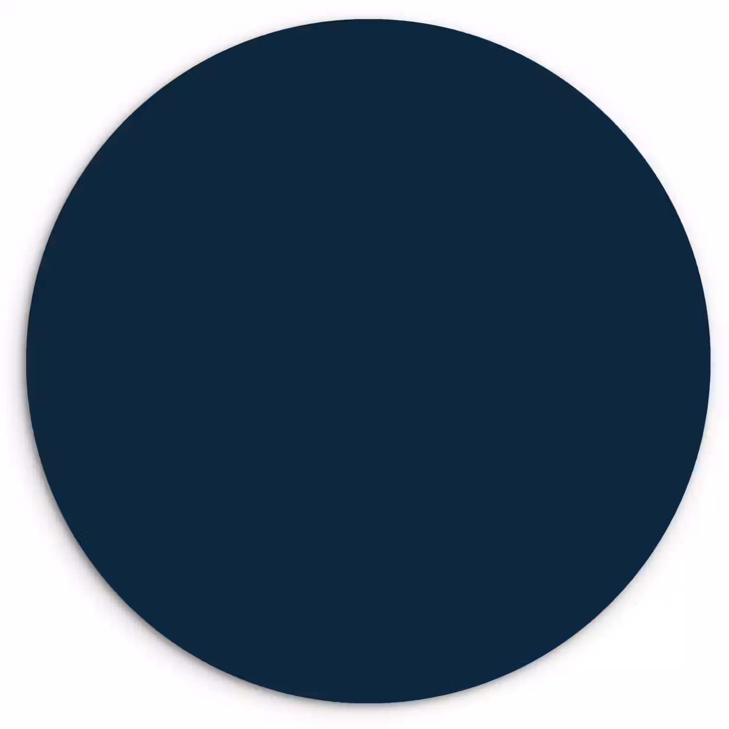 Midnight - Blue - Blauw Wandcirkel kunststof plaat 5mm dik klein 188 -3d