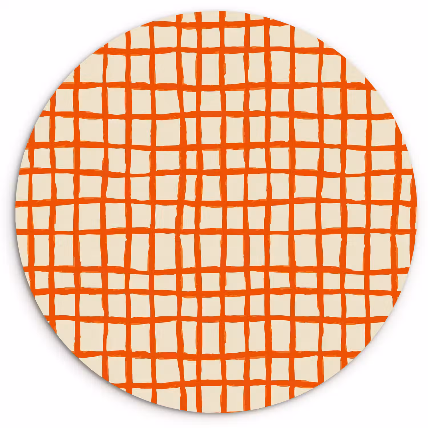 Patroon - Lijnen - Oranje Wandcirkel kunststof plaat 5mm dik klein 188 -3d
