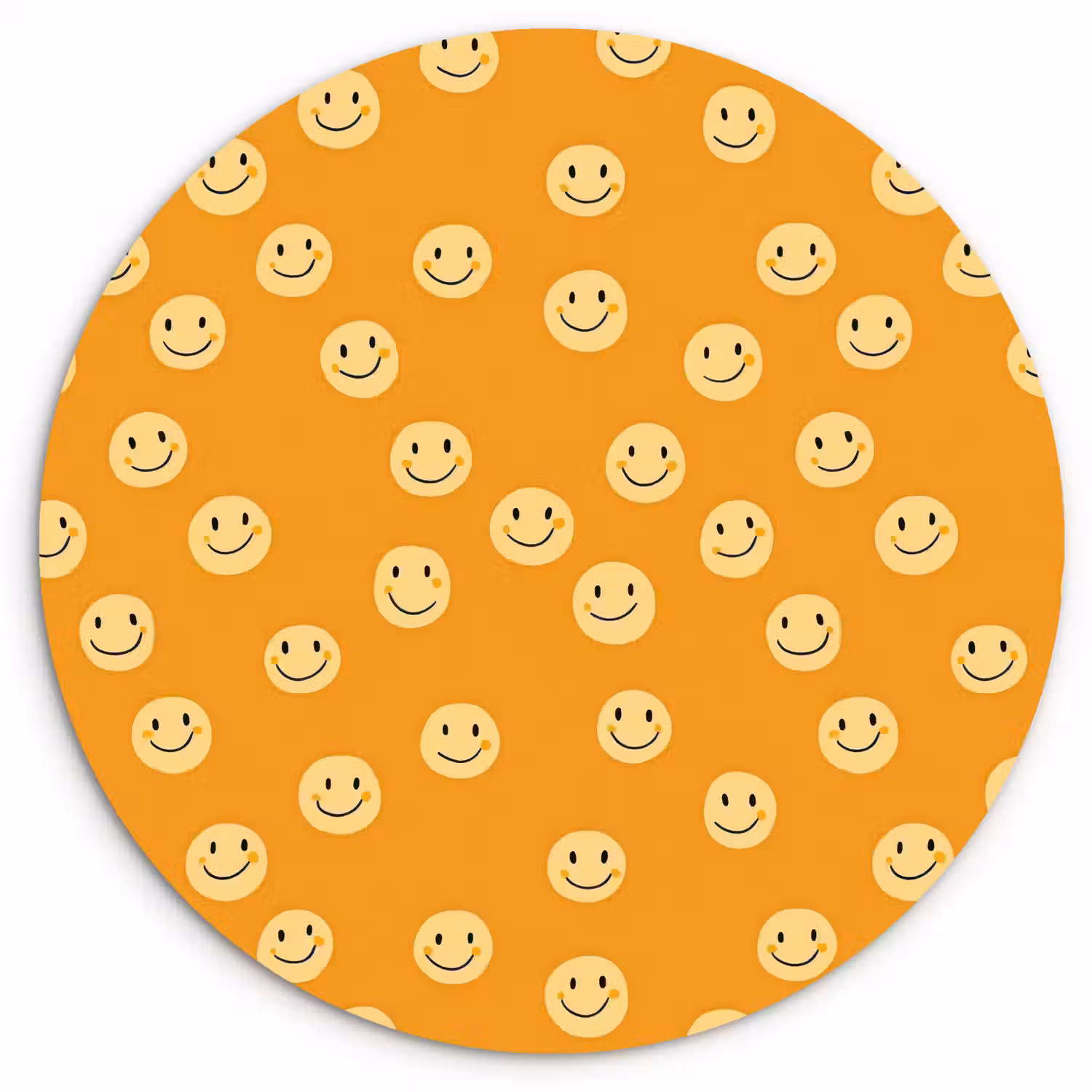 Smileys - Retro - Heel Wandcirkel kunststof plaat 5mm dik klein 188 -3d