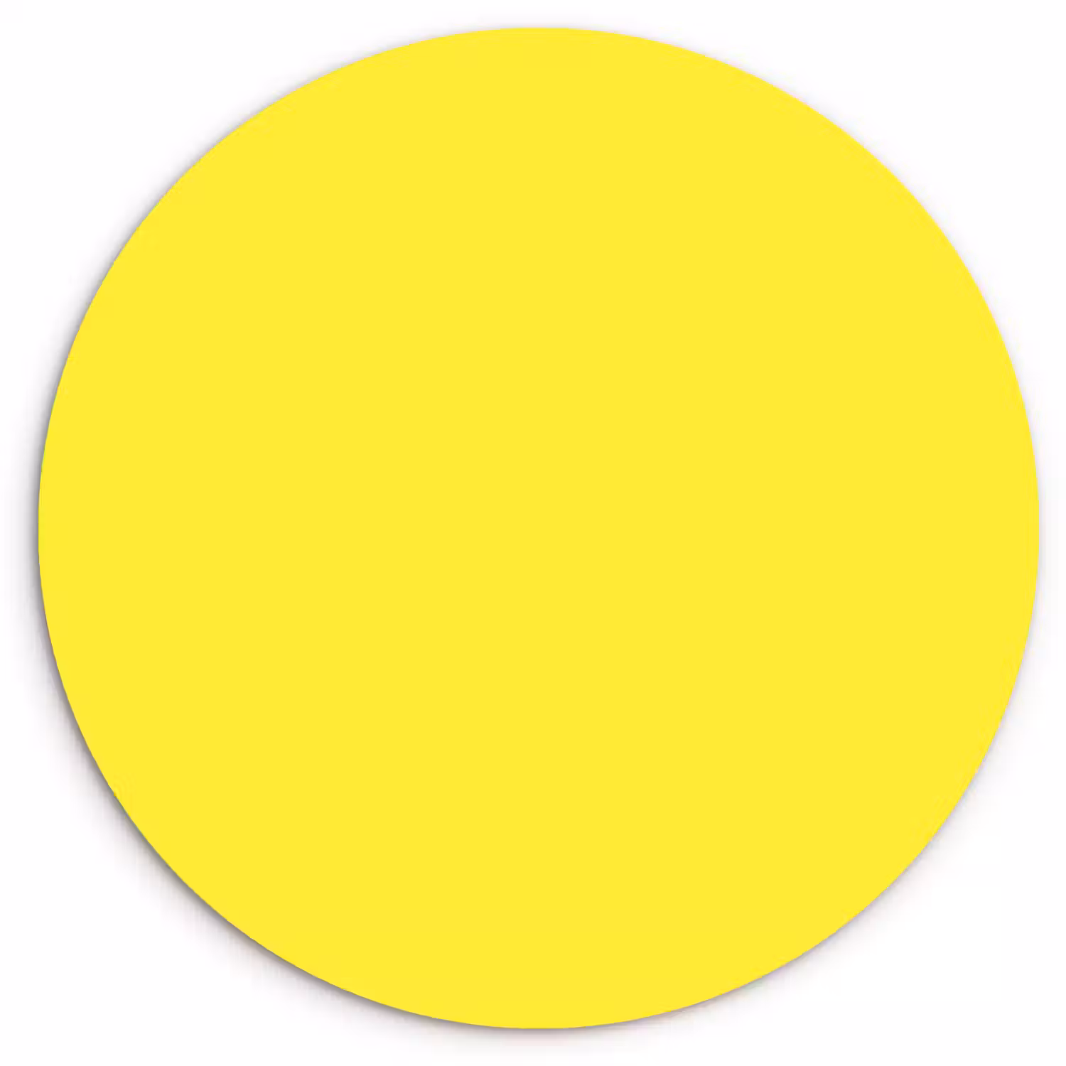 Soft - Custard - Geel Wandcirkel kunststof plaat 5mm dik klein 188 -3d