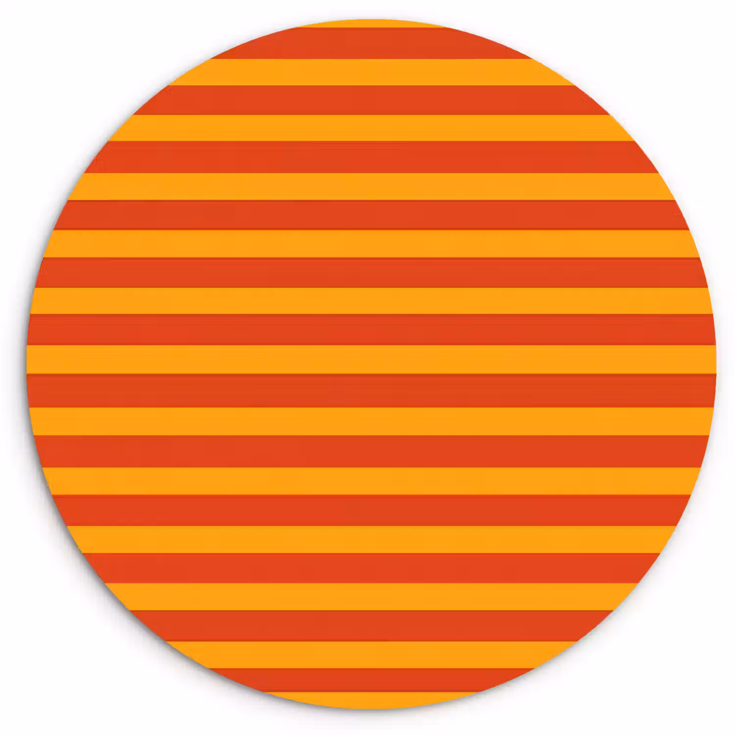 Strepen - Patroon - Oranje Wandcirkel kunststof plaat 5mm dik klein 188 -3d