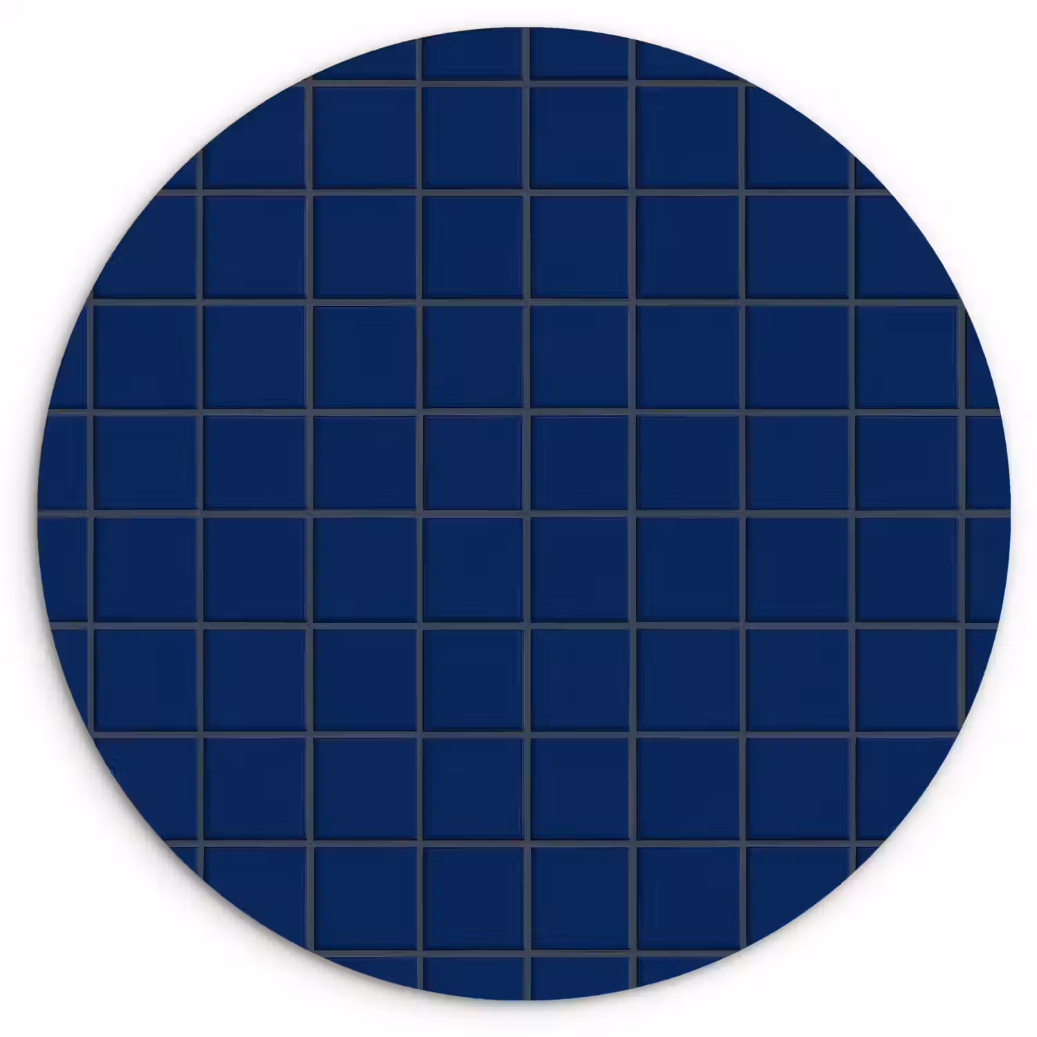 Tegel - Patroon - Blauw Wandcirkel kunststof plaat 5mm dik klein 188 -3d