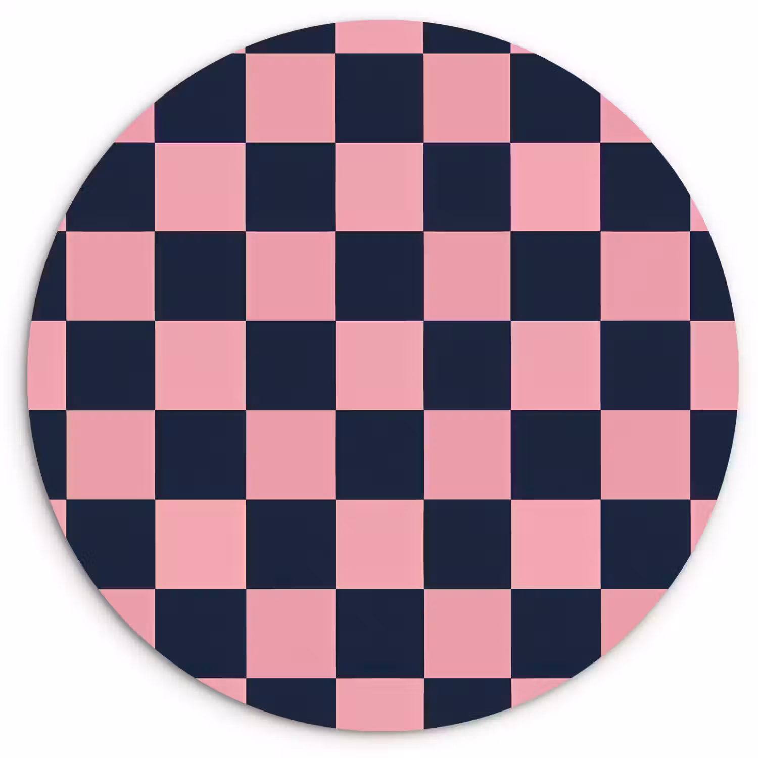Traditioneel - Patroon - Blauw - Roze Wandcirkel kunststof plaat 5mm dik klein 188 -3d