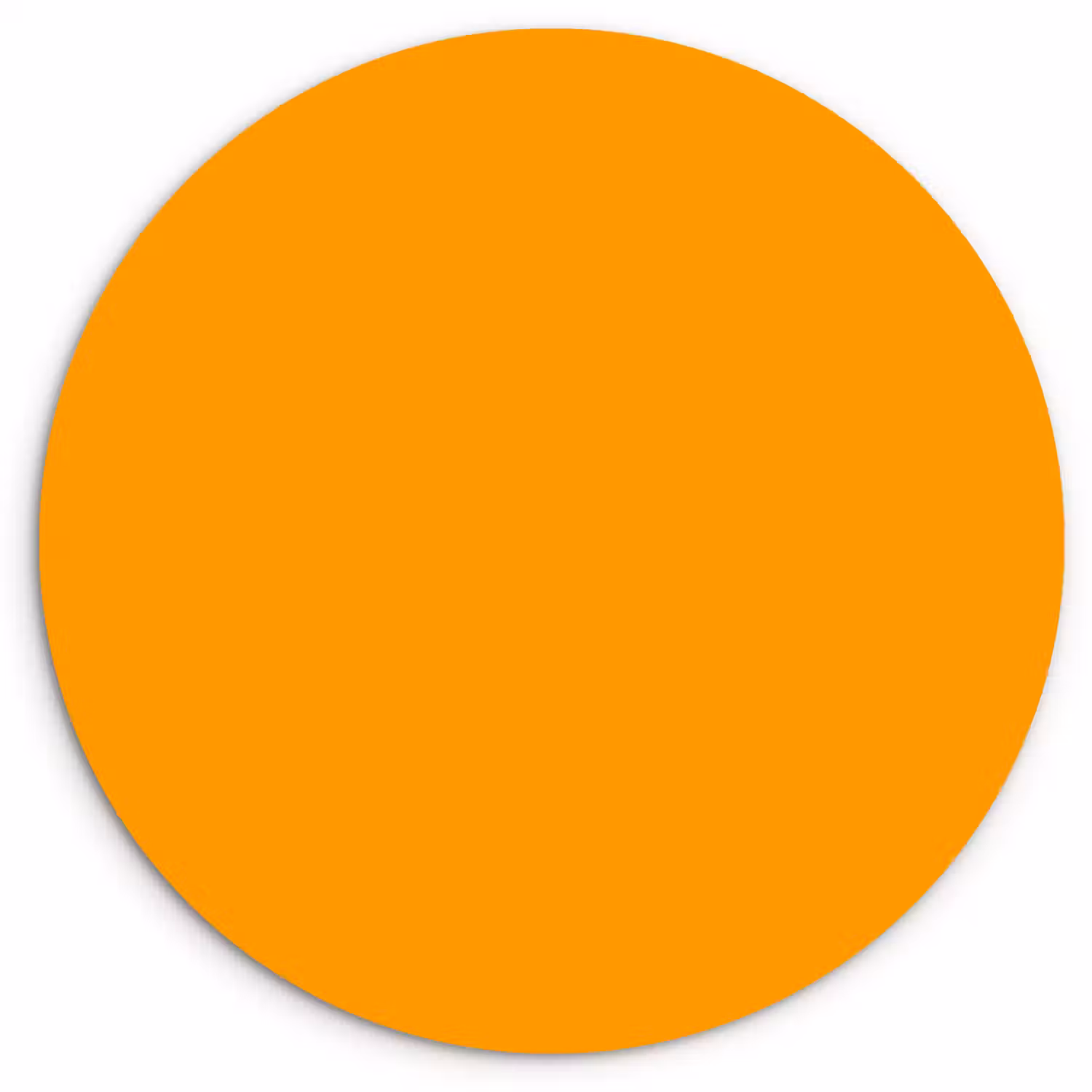 Warm - Ochre - Oranje Wandcirkel kunststof plaat 5mm dik klein 188 -3d