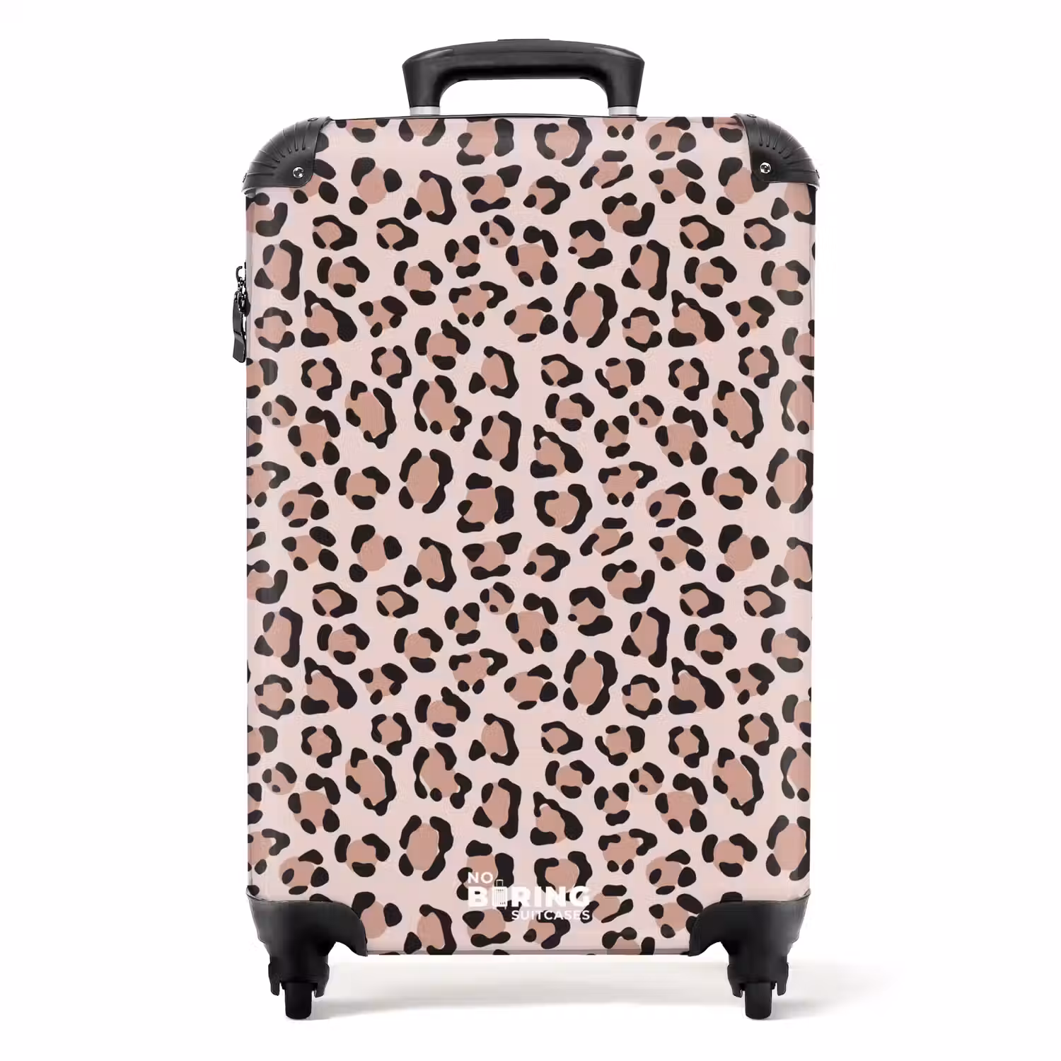 Dierlijke vlekken op lichtroze NBS - Handbagage koffer - Volwassenen Unisex middel -productfoto_recht