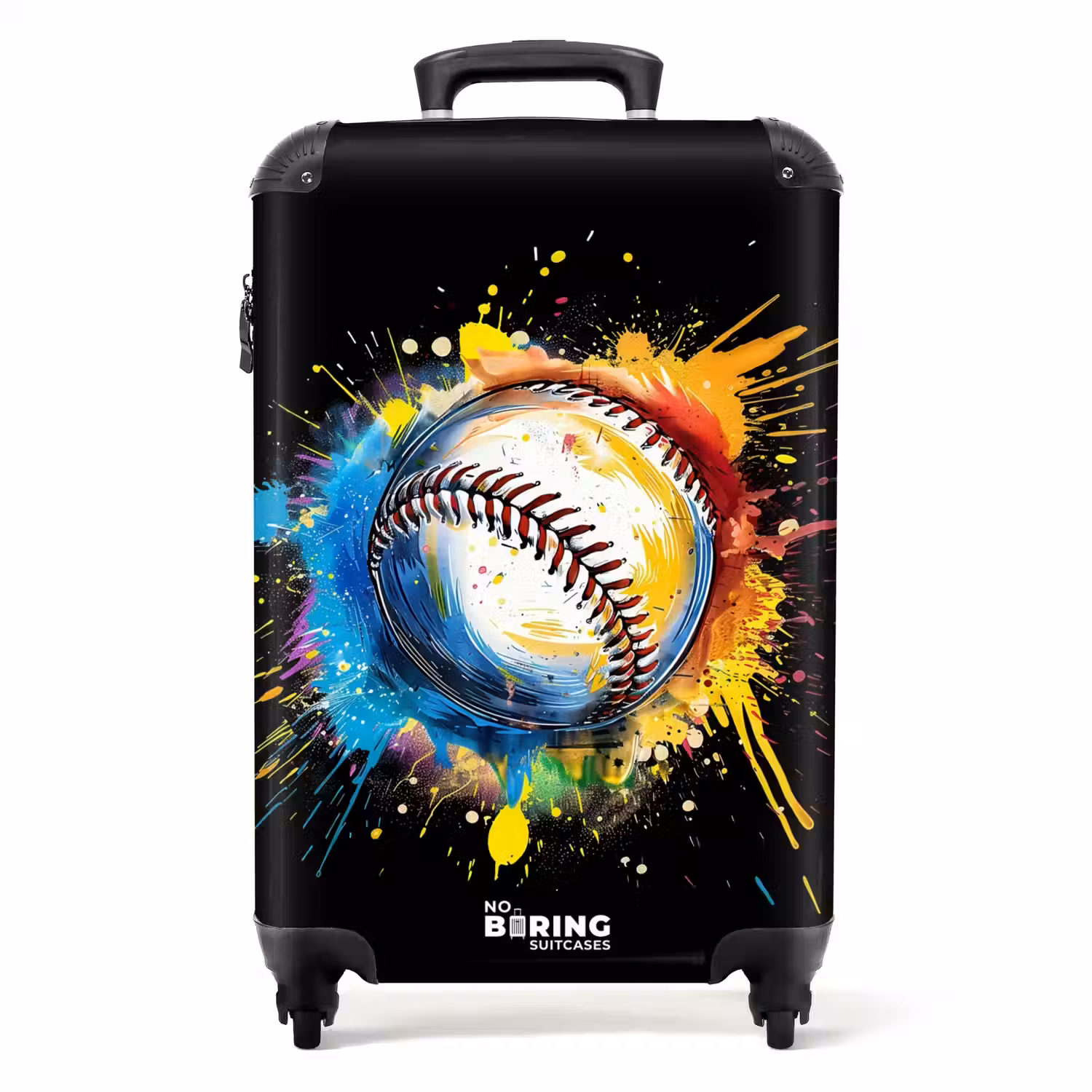 Honkbal met graffiti NBS - Handbagage koffer - Unisex middel -productfoto_recht