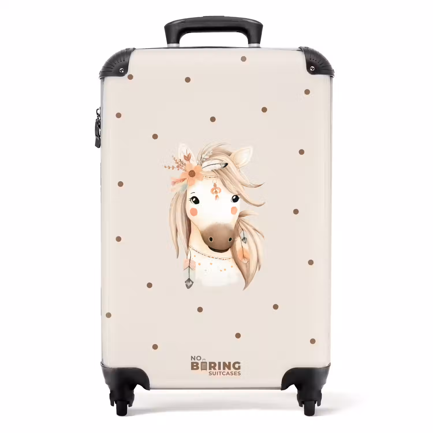 Bohemian paard in pastel kleuren NBS - Handbagage koffer - Volwassenen Unisex middel -productfoto_recht