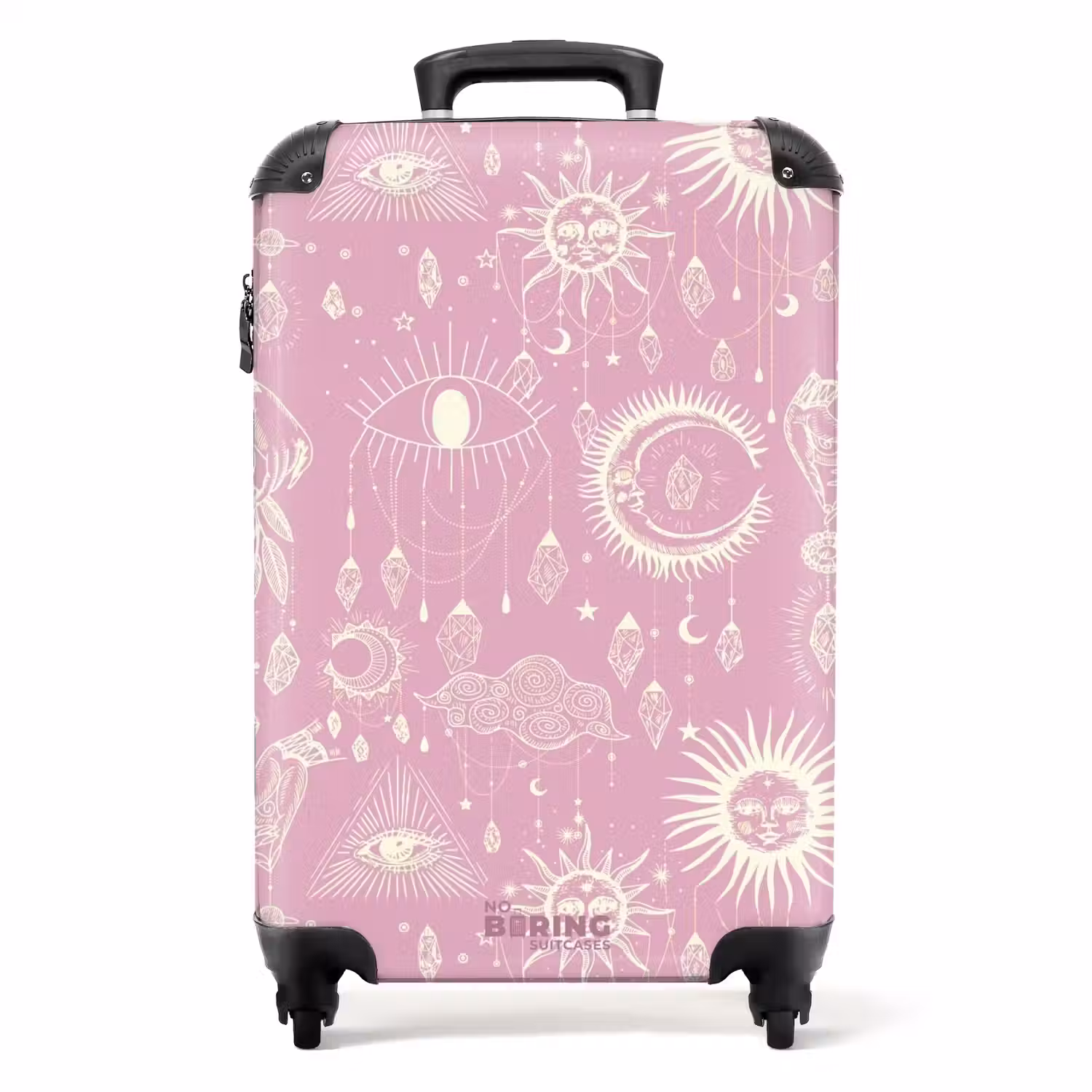 Boho - Roze hemelpatroon NBS - Handbagage koffer - Unisex middel -productfoto_recht