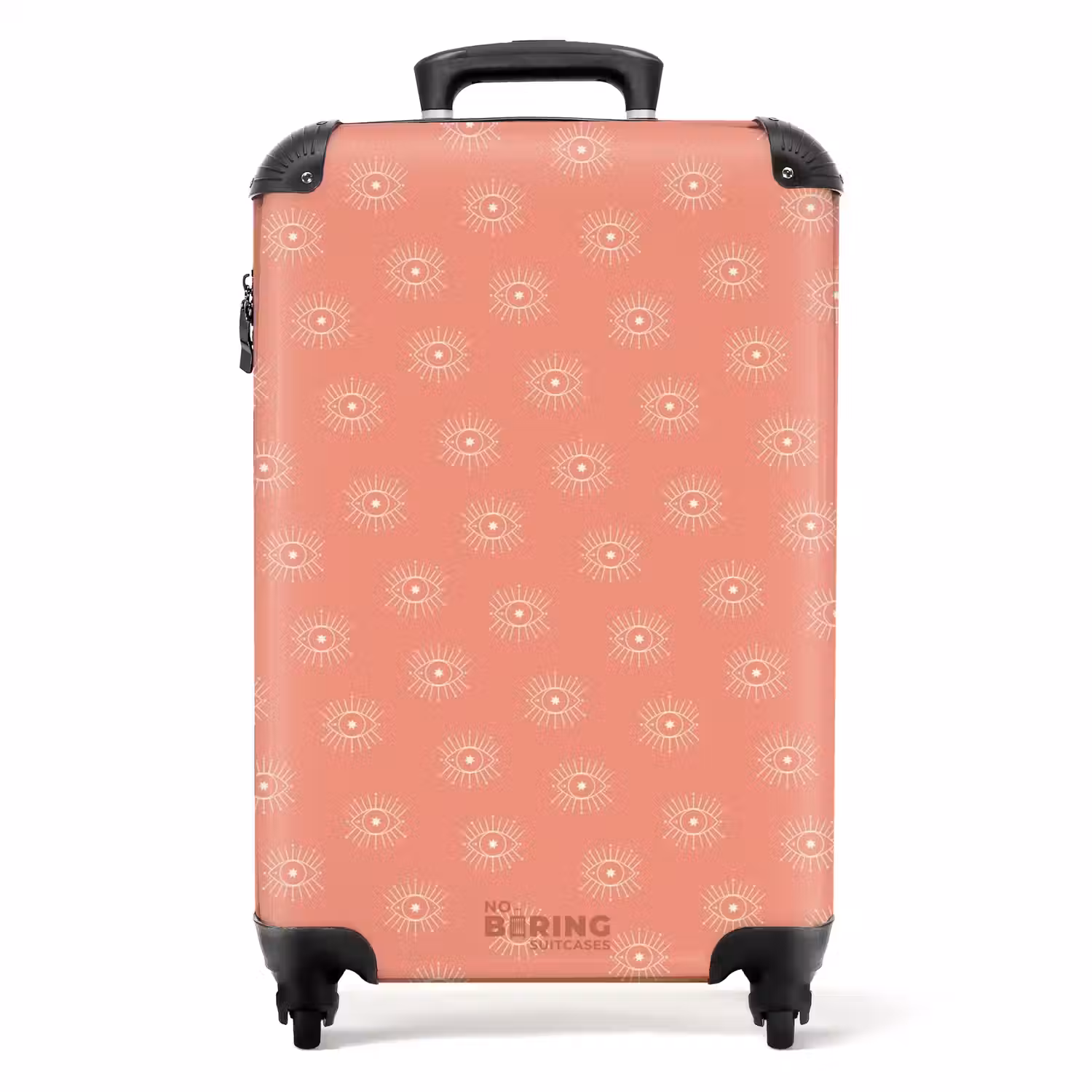 Boho - Zalmroze patroon NBS - Handbagage koffer - Unisex middel -productfoto_recht