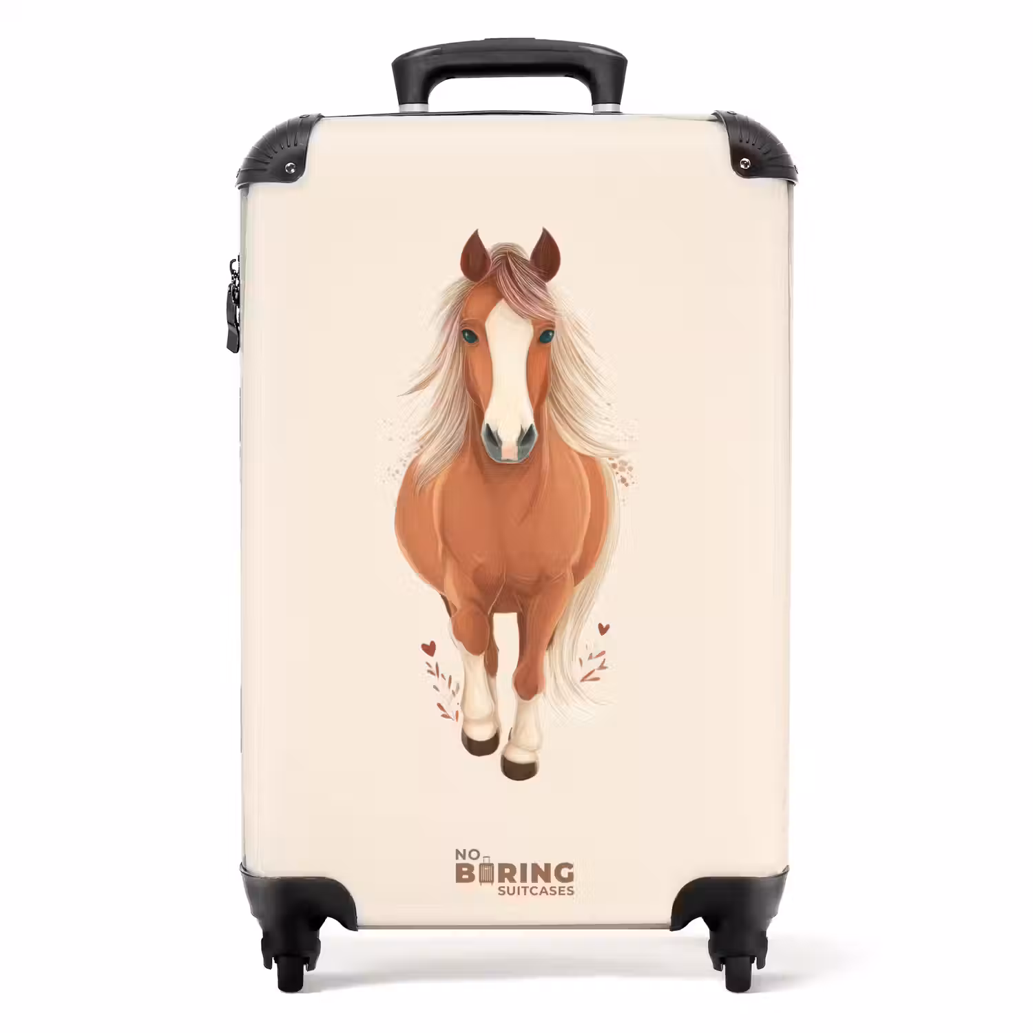 Bruin paard in gallop NBS - Handbagage koffer - Volwassenen Unisex middel -productfoto_recht