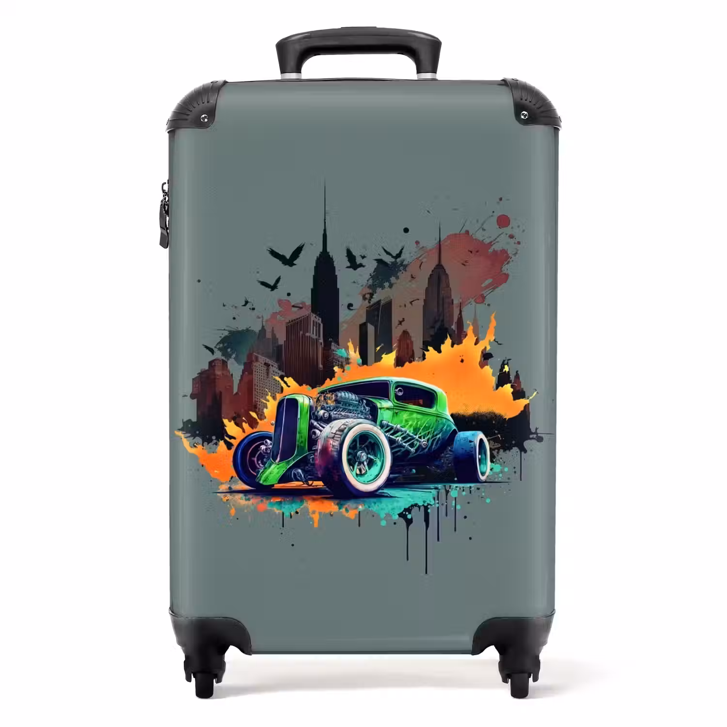Auto in spookstad NBS - Handbagage koffer - Unisex middel -productfoto_recht