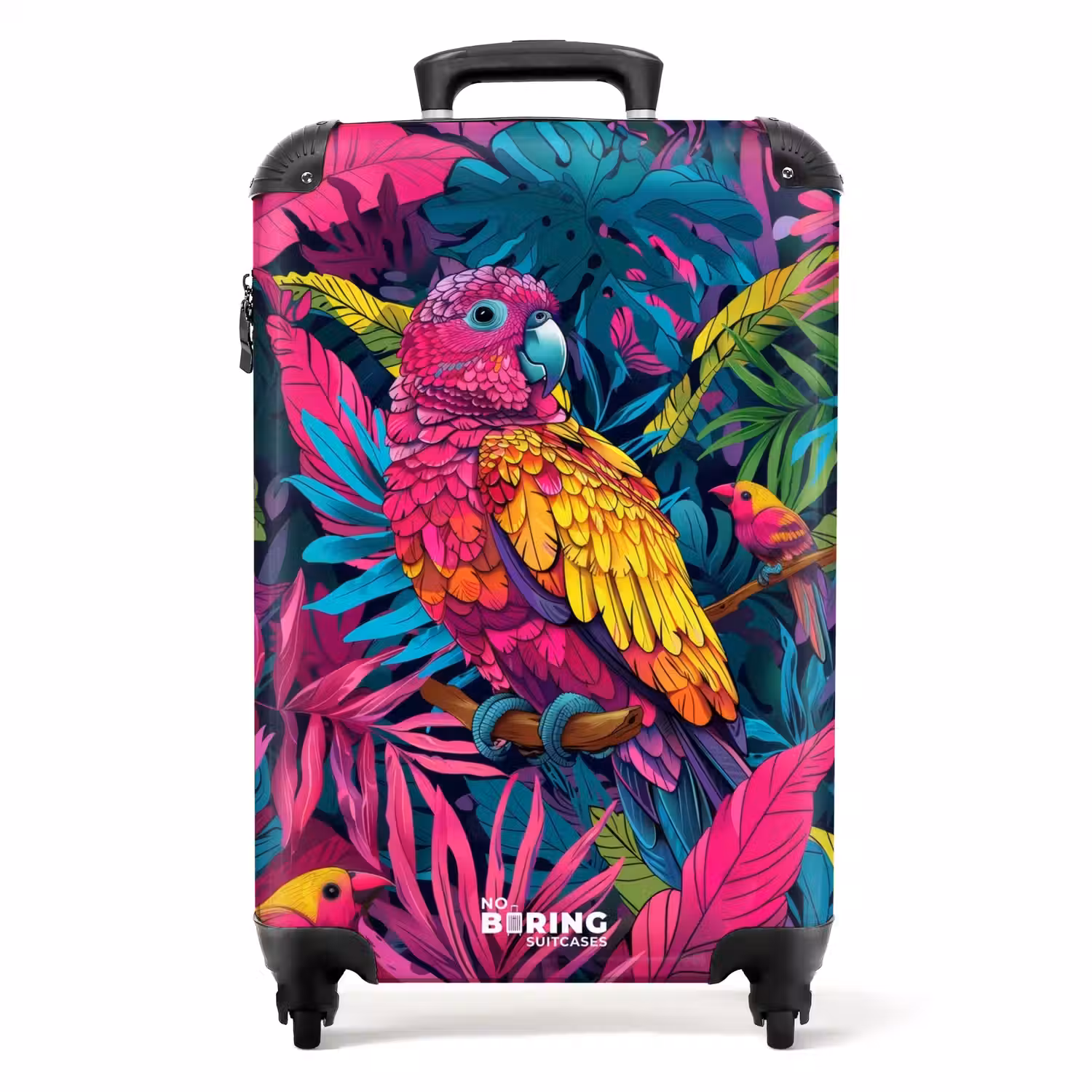 Kleurrijke papegaai NBS - Handbagage koffer - Unisex middel -productfoto_recht