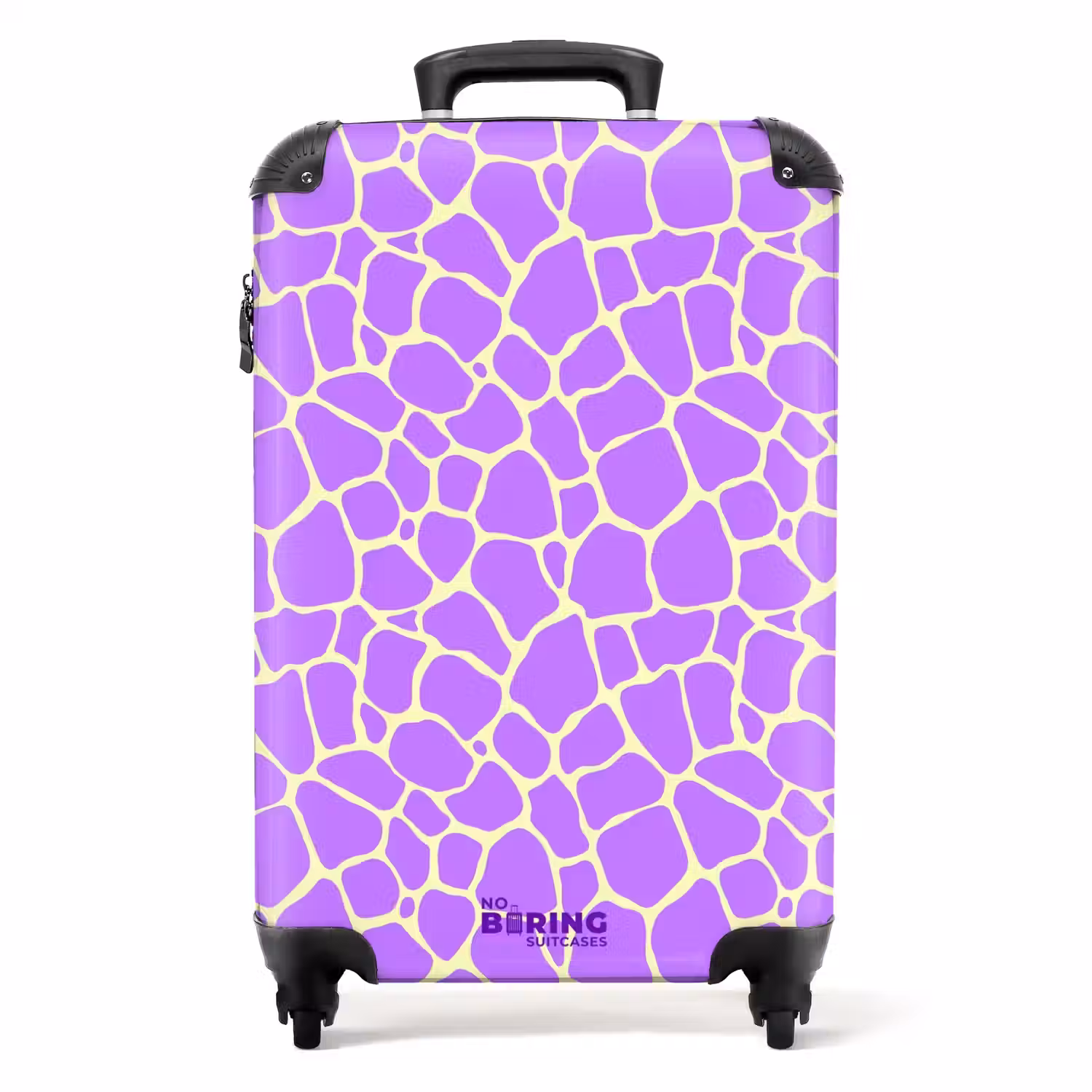 Giraffeprint in lavendel NBS - Handbagage koffer - Volwassenen Unisex middel -productfoto_recht
