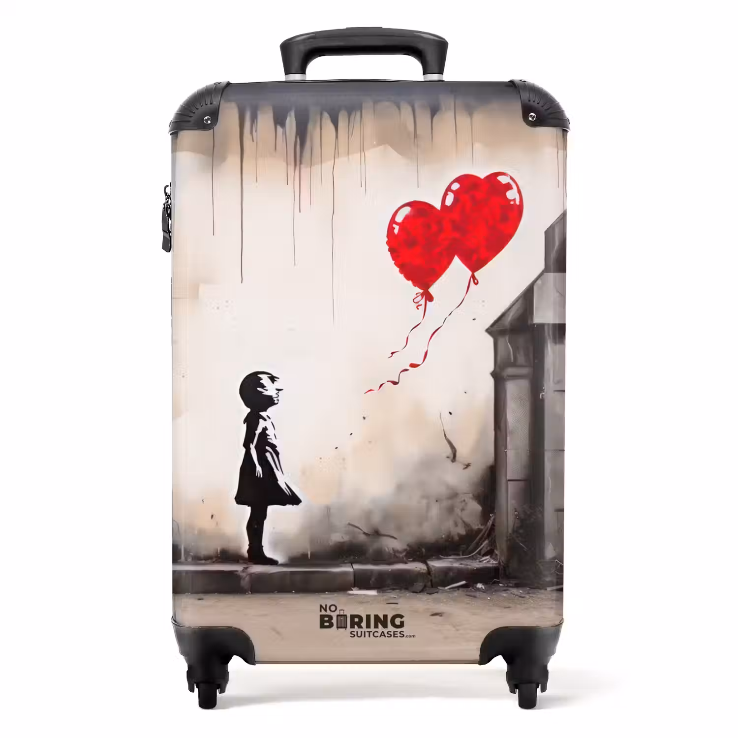 Meisje met ballonnen NBS - Handbagage koffer - Unisex middel -productfoto_recht