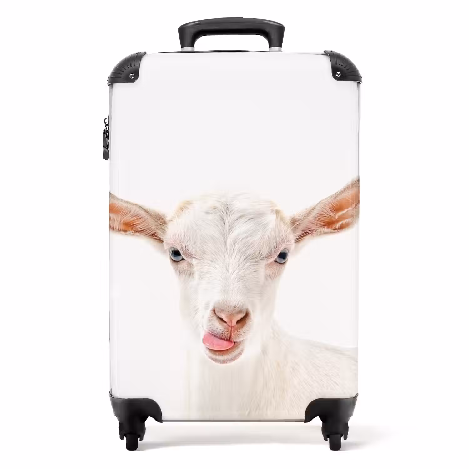 Geit die z'n Tong Uitsteekt NBS - Handbagage koffer - Unisex middel -productfoto_recht