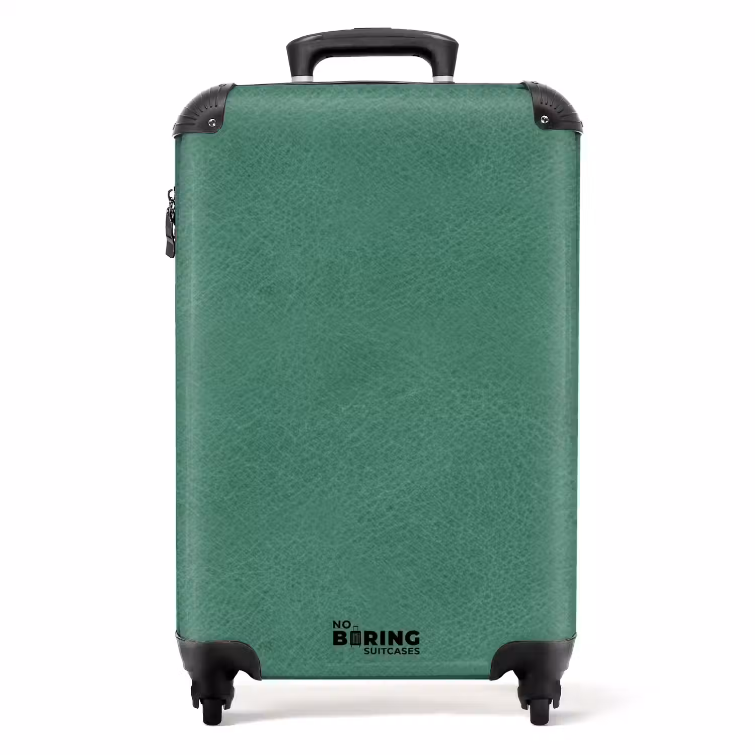 Lederen look blauw groen NBS - Handbagage koffer - Volwassenen Unisex middel -productfoto_recht