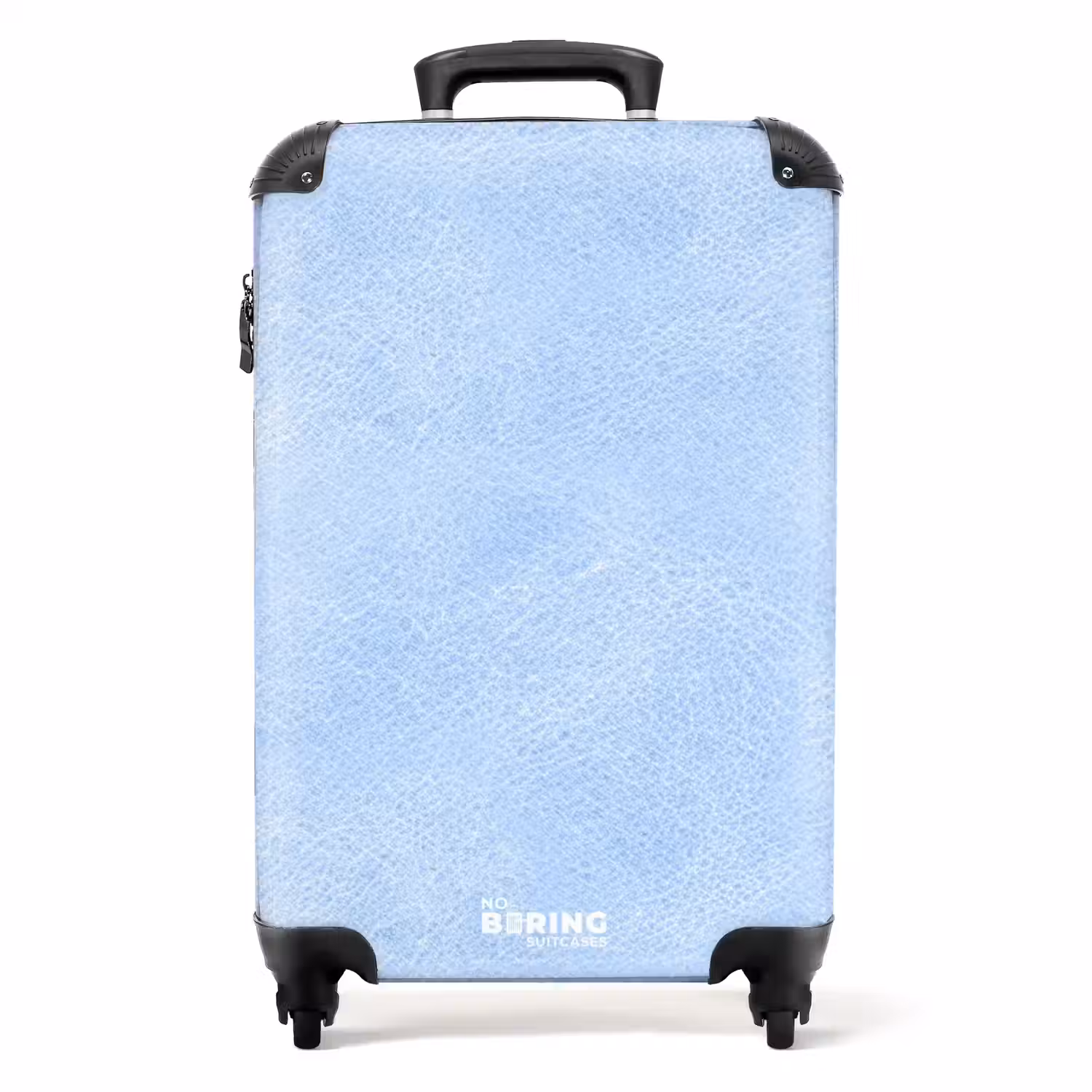 Lederen look licht blauw NBS - Handbagage koffer - Volwassenen Unisex middel -productfoto_recht